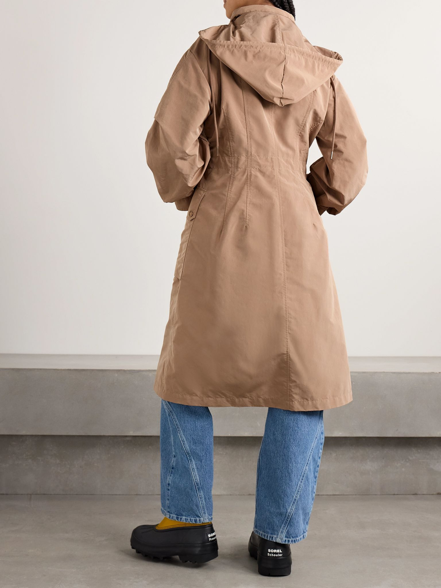 Nantes hooded shell parka Light brown - 4