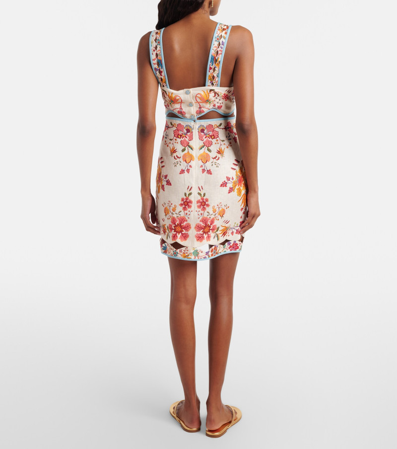 Floral Scarves floral linen minidress 3