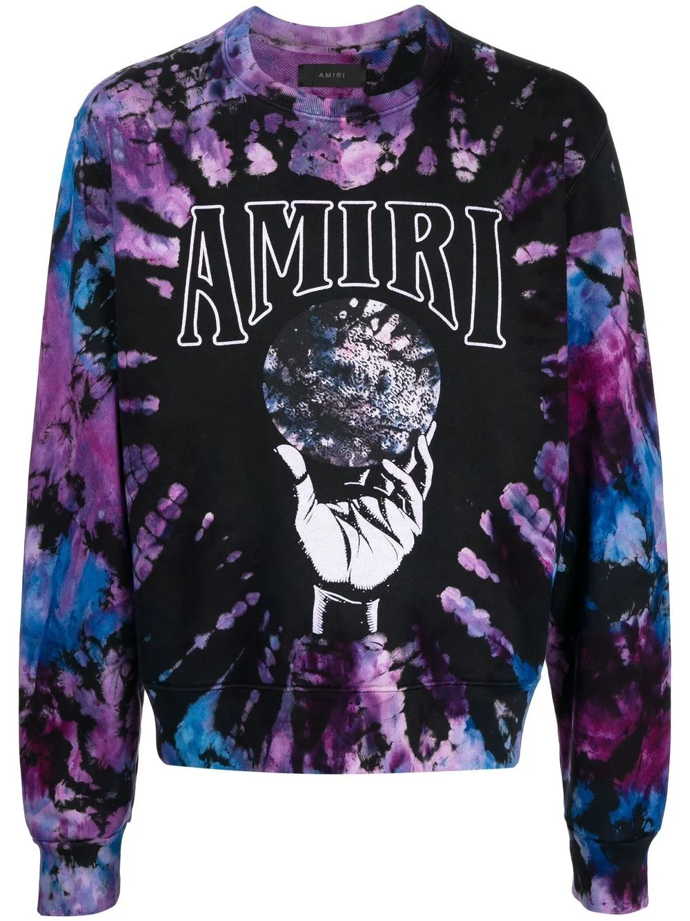 tie-dye logo-print sweatshirt - 1