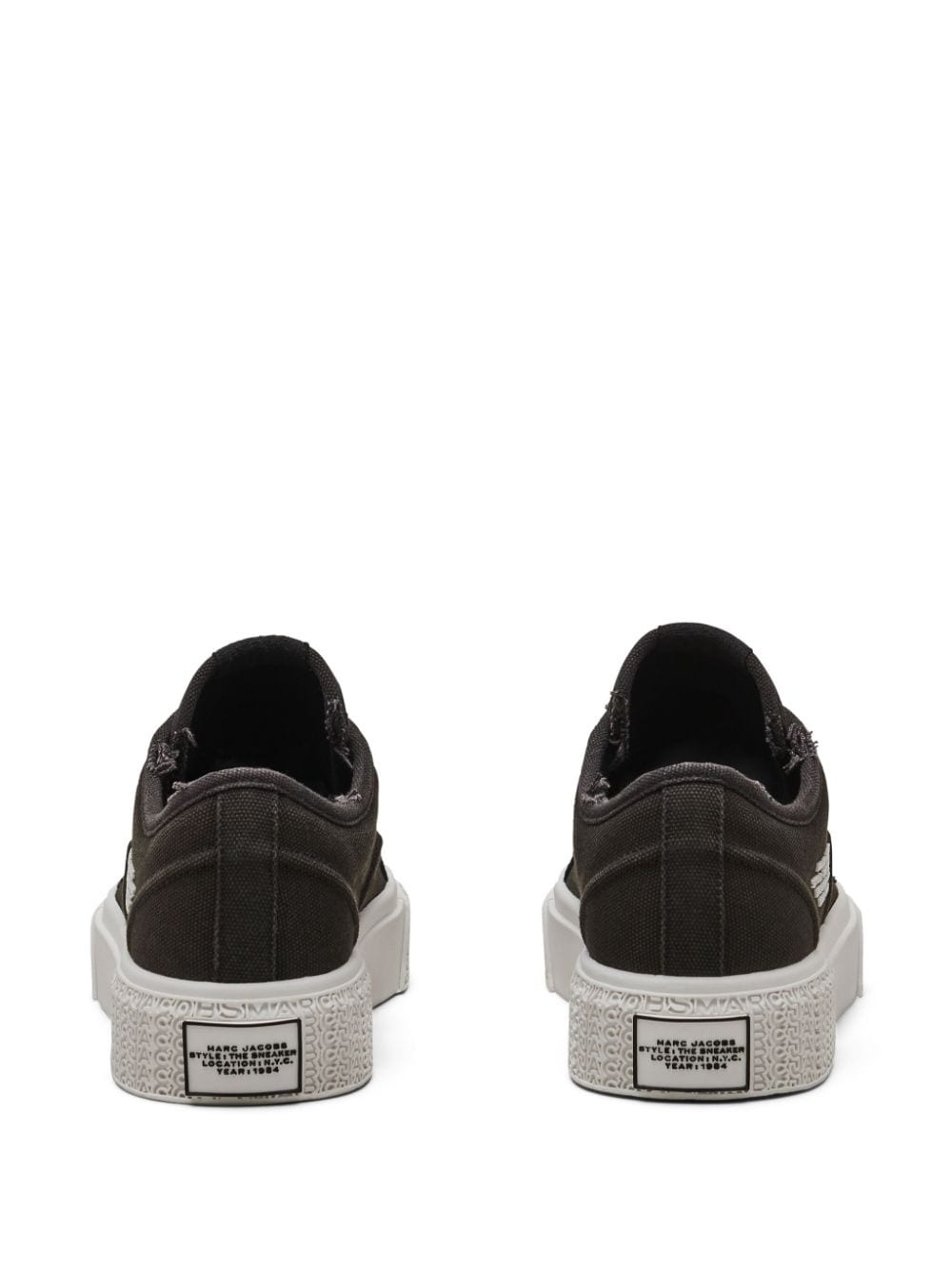 logo-embossed canvas sneakers - 3