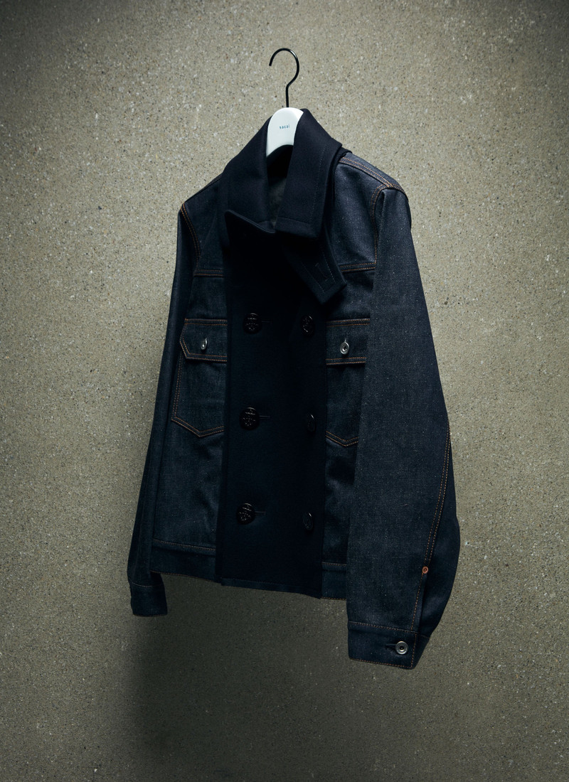Denim x Wool Melton Jacket 1