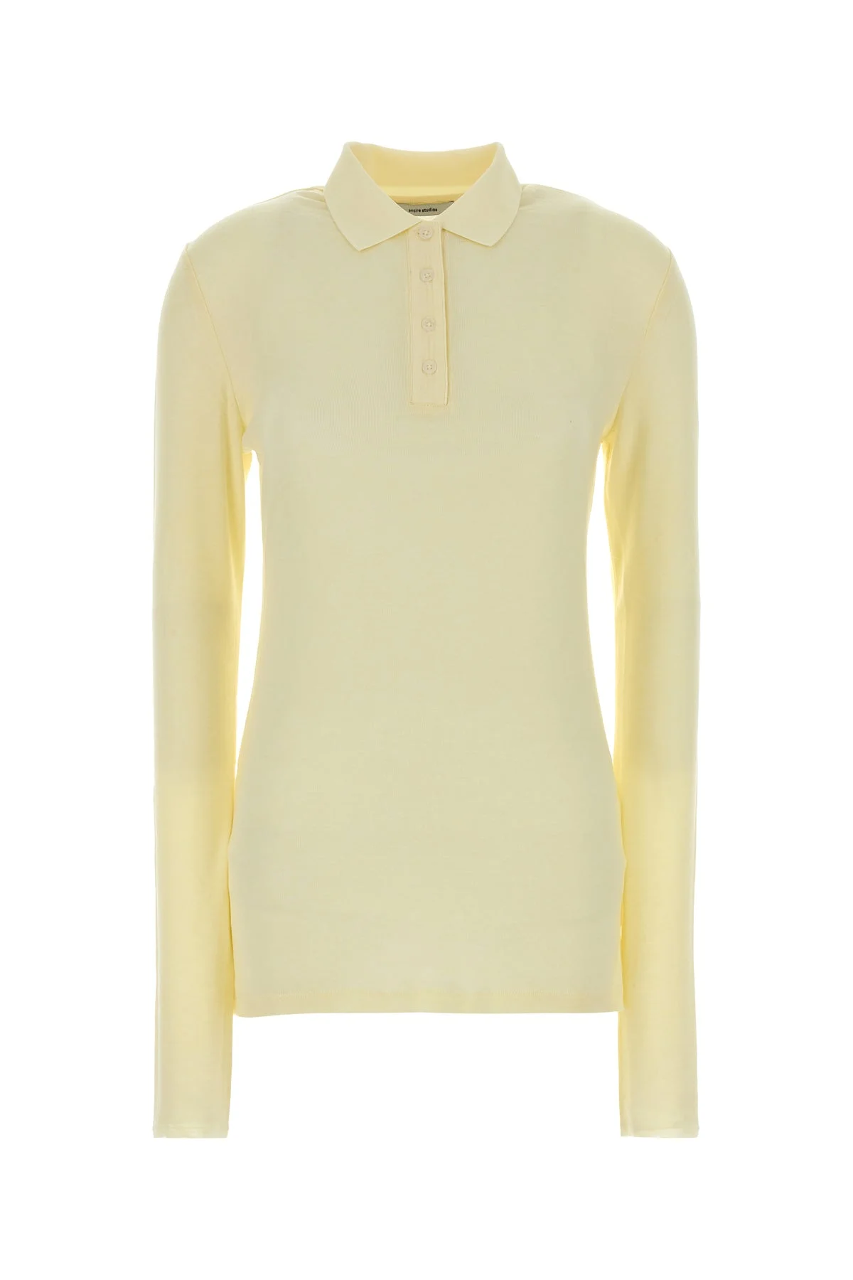 Yellow stretch jersey polo shirt - 1