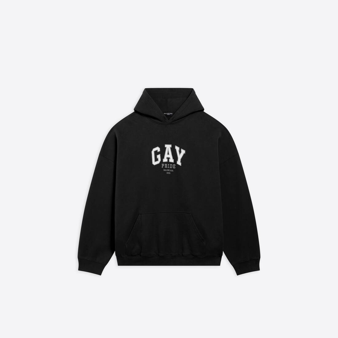 Men's Pride Boxy Hoodie in Black - 1