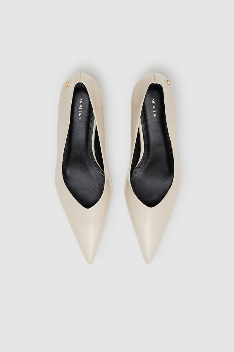Hilda Pumps - High-Shine Bone 2