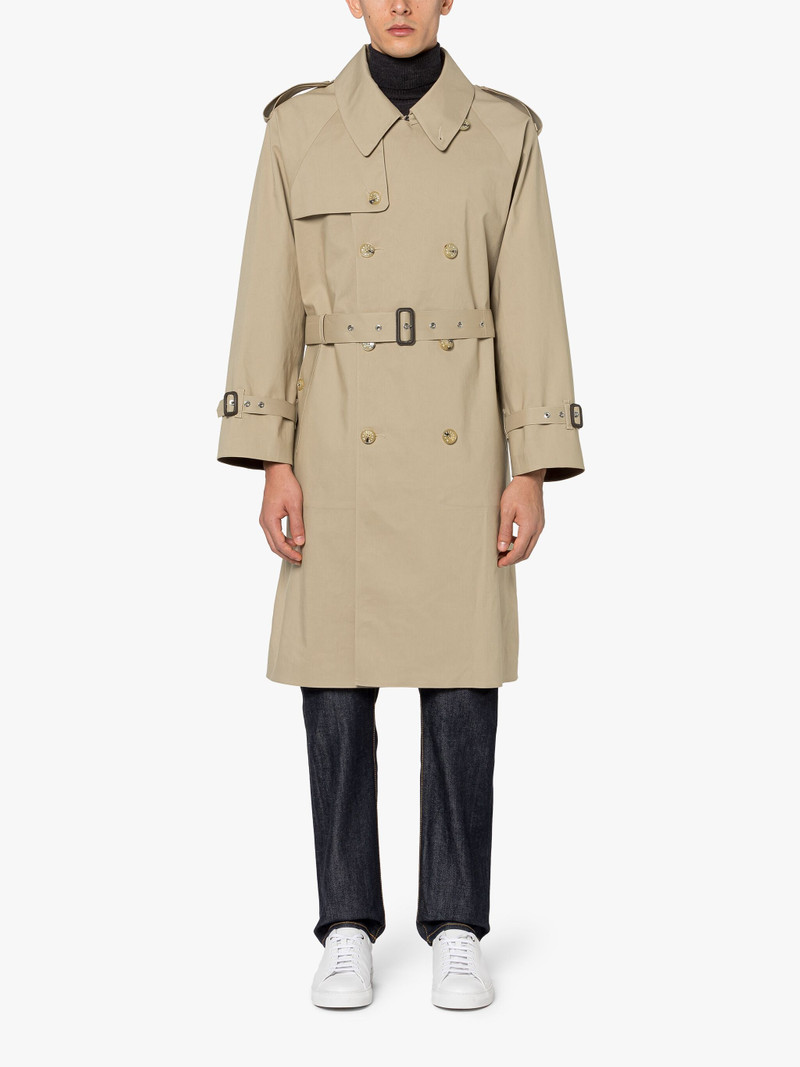 EARLSTON FAWN BONDED COTTON TRENCH COAT 3