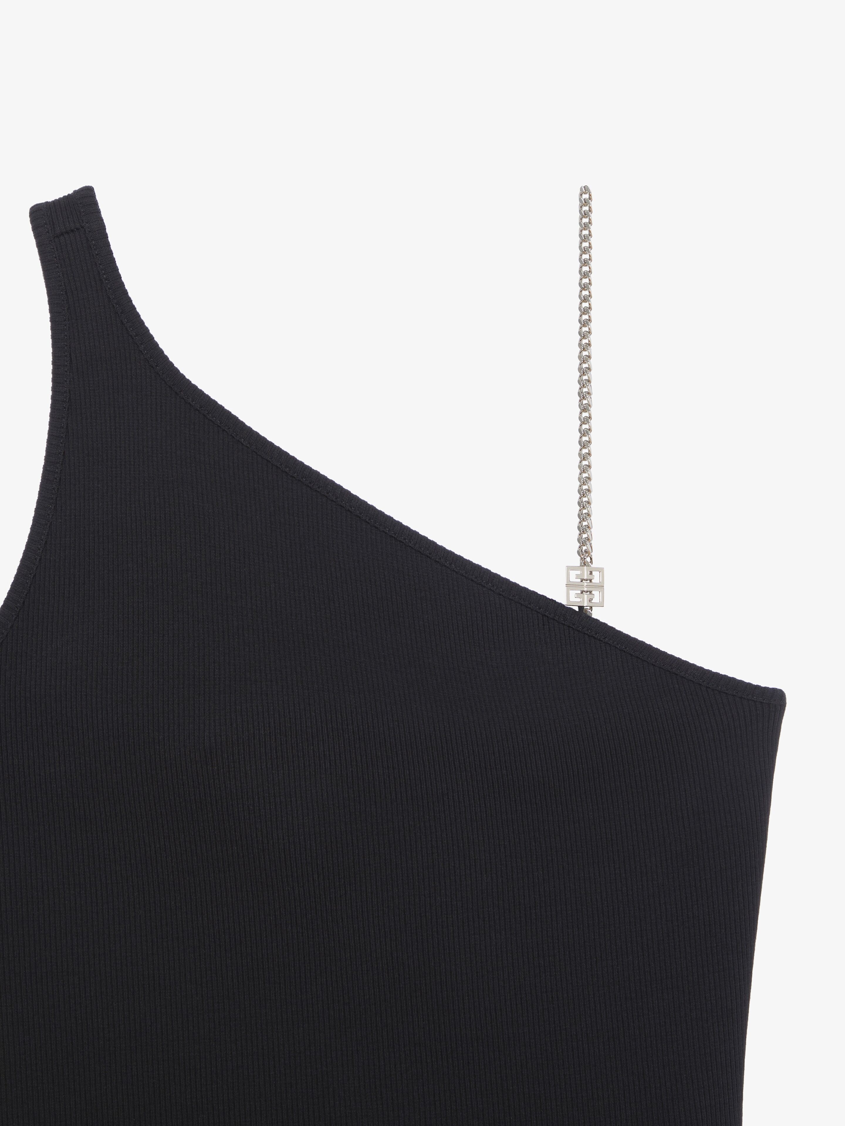 ASYMMETRIC TOP IN COTTON WITH CHAIN DETAIL - 5