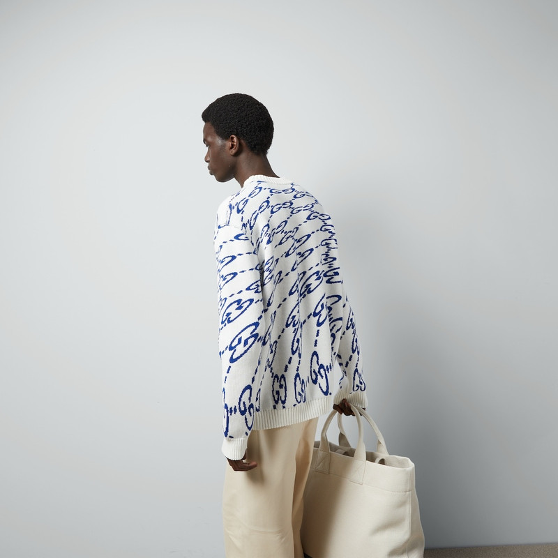 Wavy GG cotton sweater 6