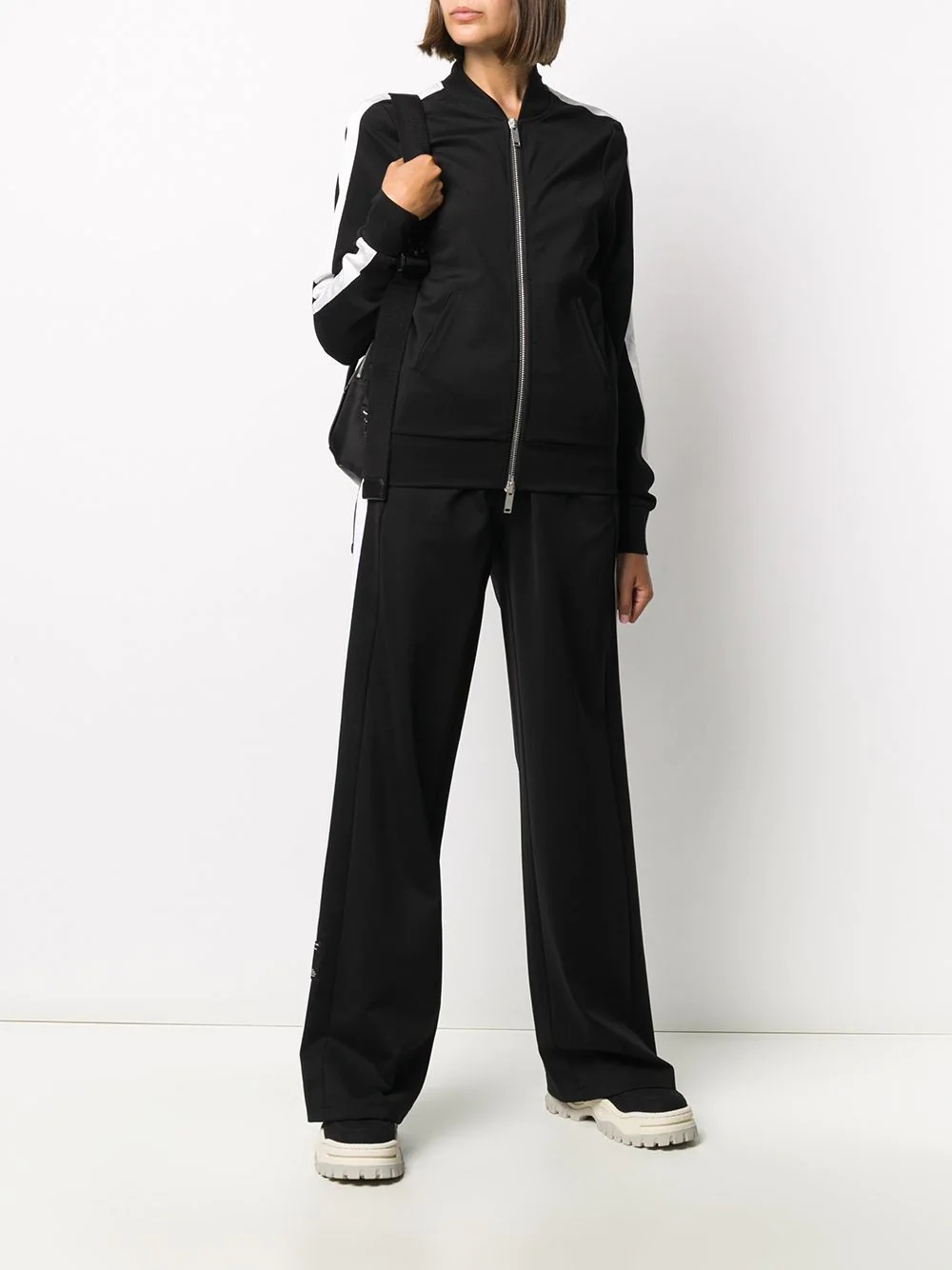 side-stripe wide-leg track pants - 2