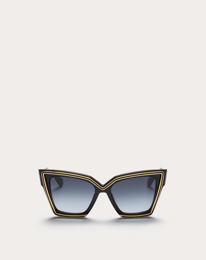 V - GRACE OVERSIZED CATEYE ACETATE FRAME WITH TITANIUM DETAILS 1