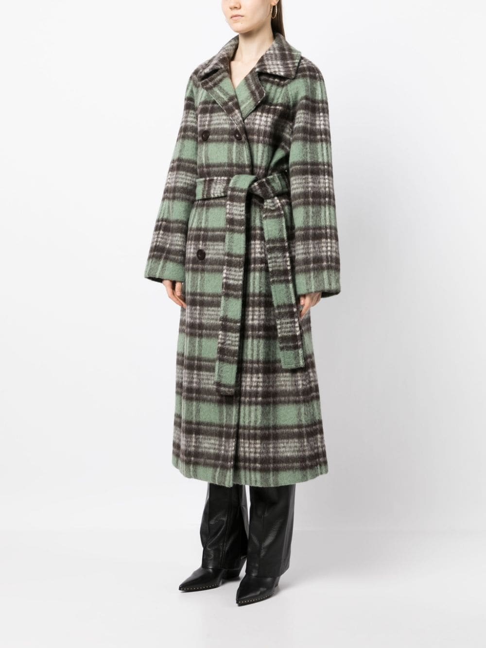 Ensleye check-pattern coat - 3