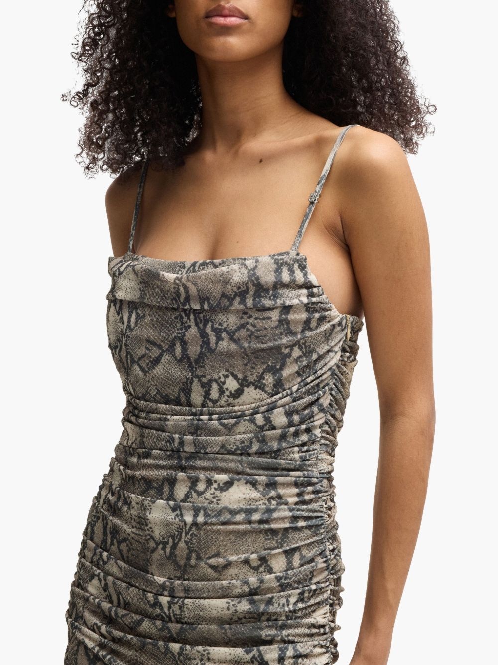 snakeskin-print dress - 5