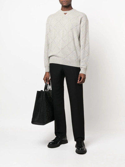 Neil Barrett diamond-pattern jumper outlook