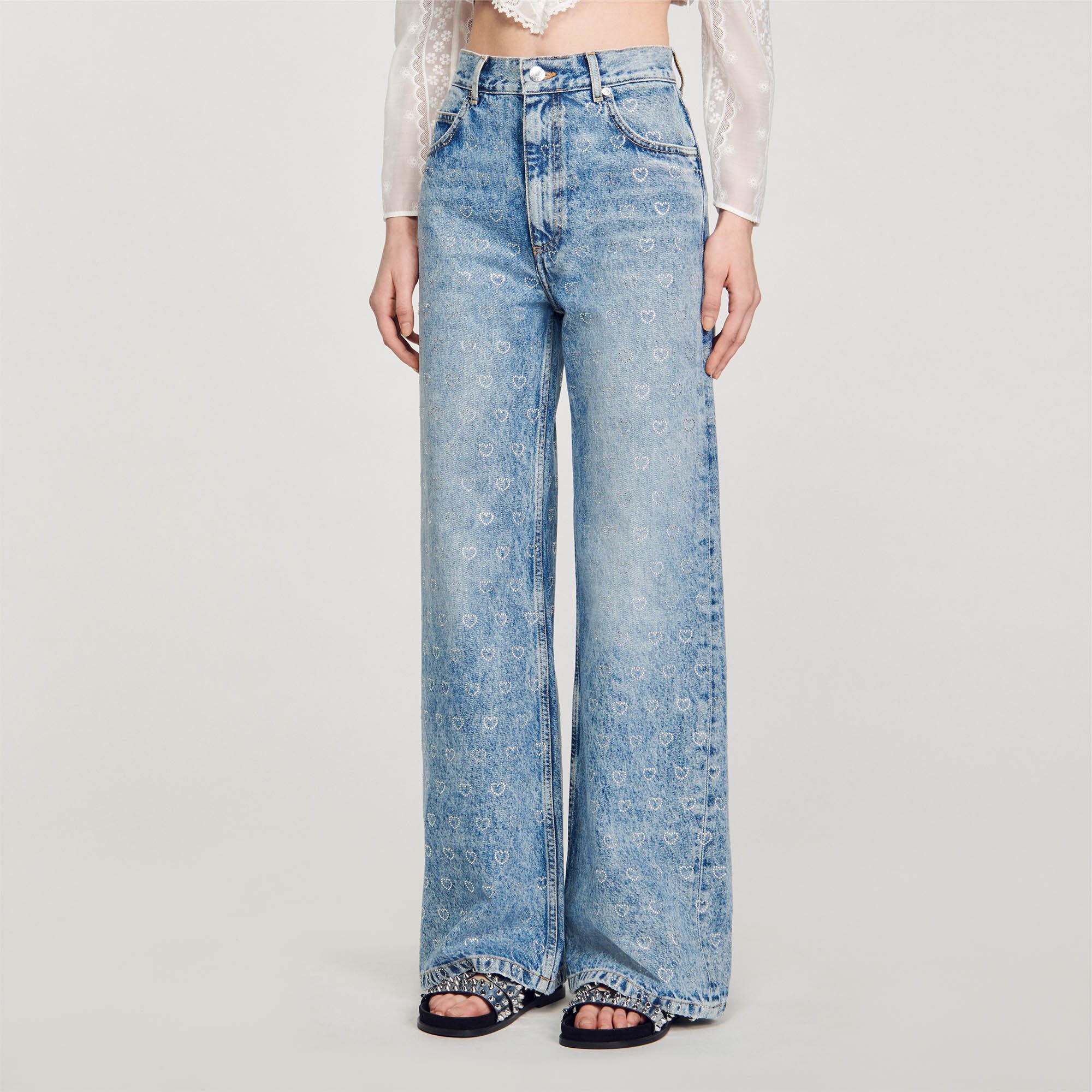 WIDE-LEG HEART JEANS - 5