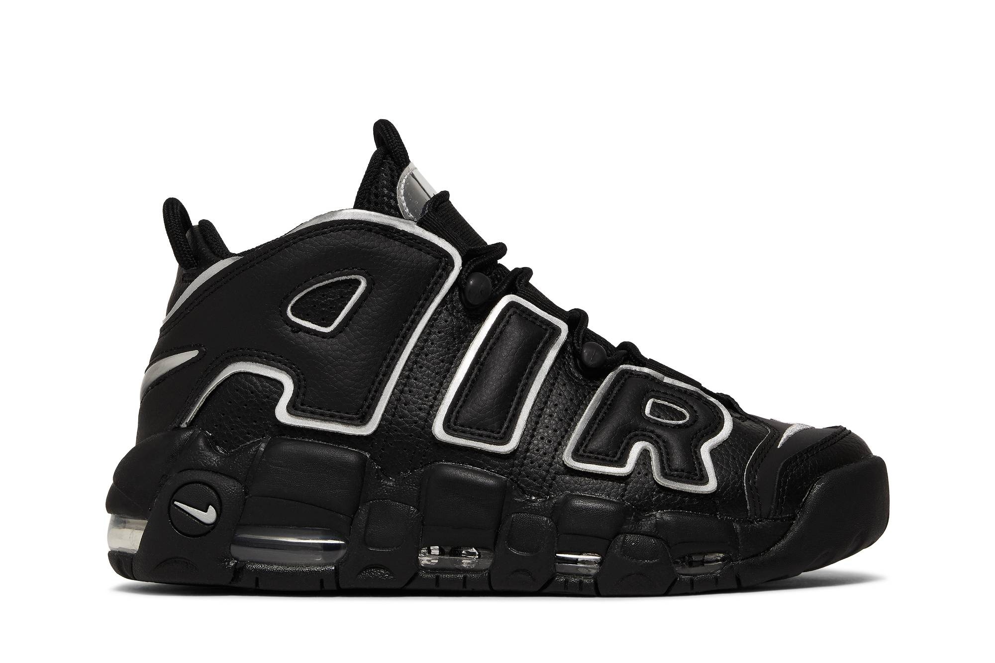 Wmns Air More Uptempo 'Black Metallic Silver' - 1