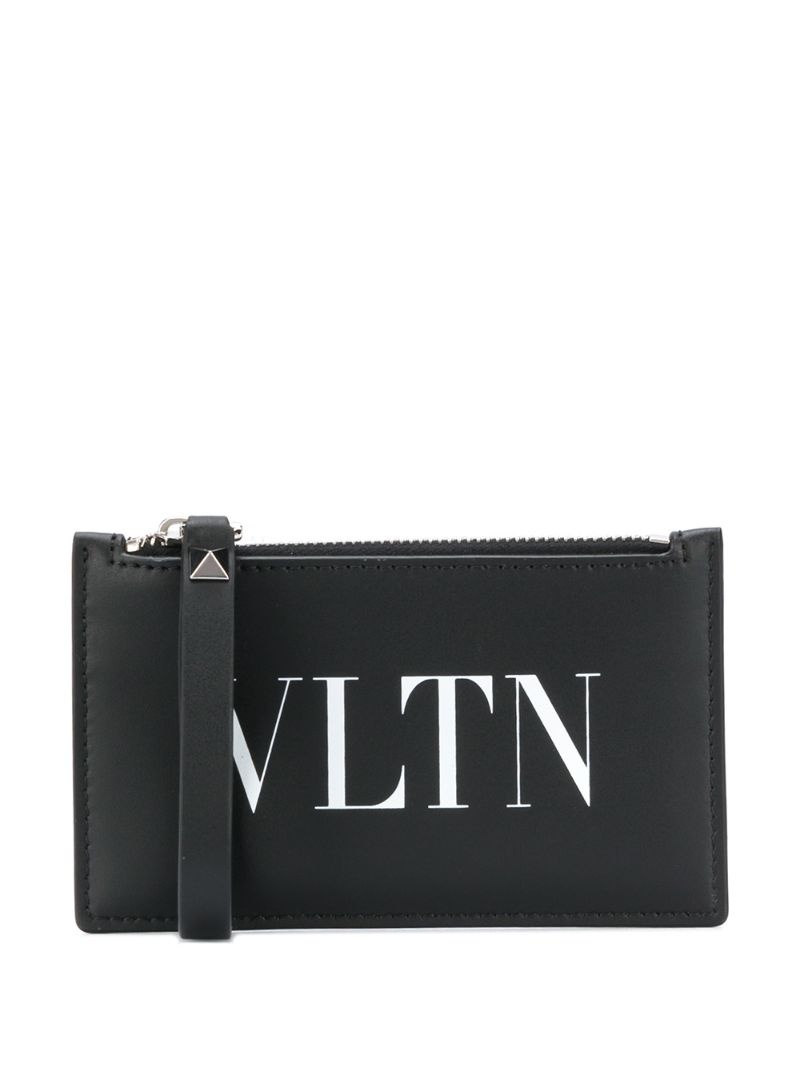 VLTN logo-print zipped cardholder - 1