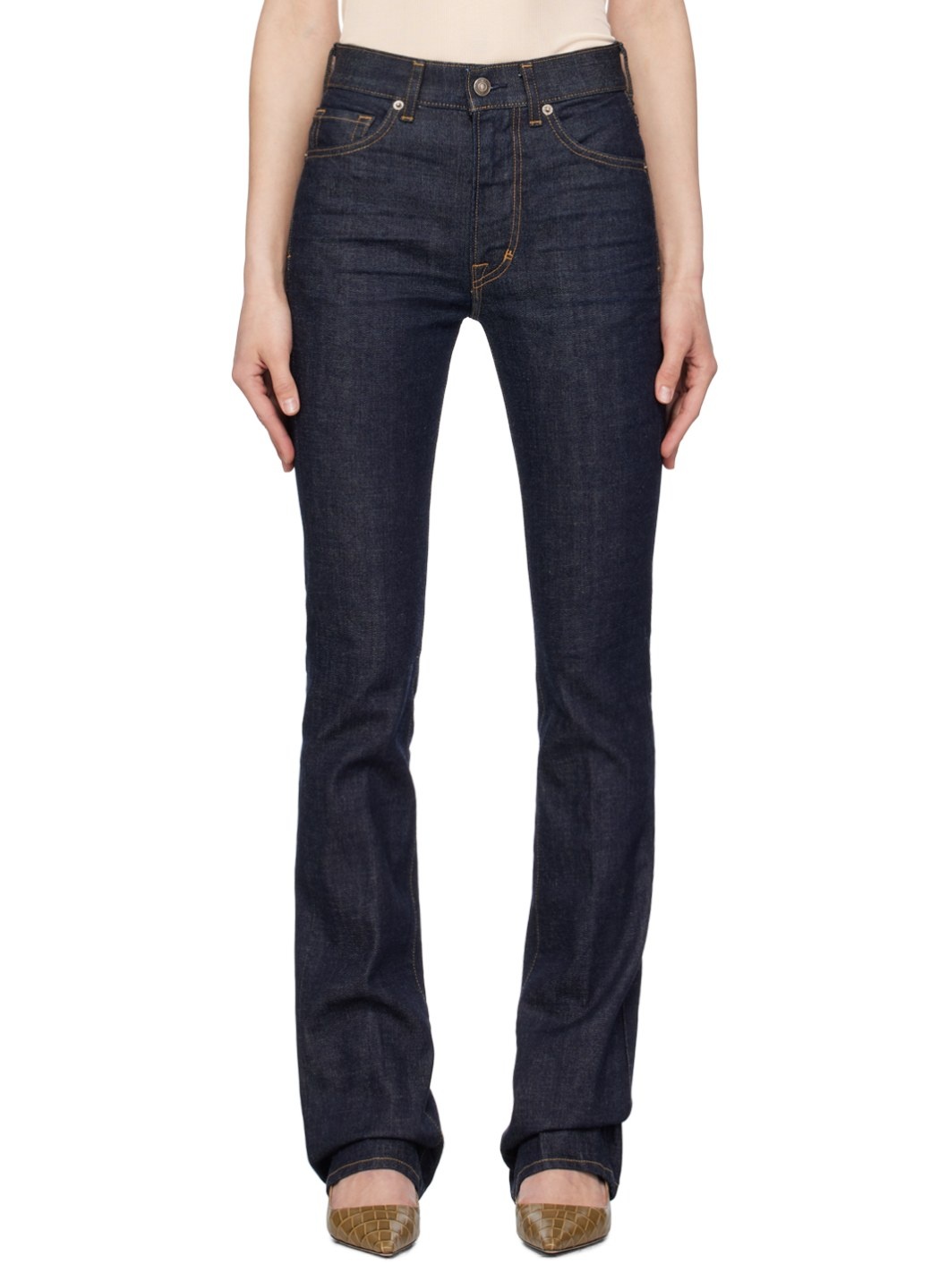 Indigo Flared Jeans - 1