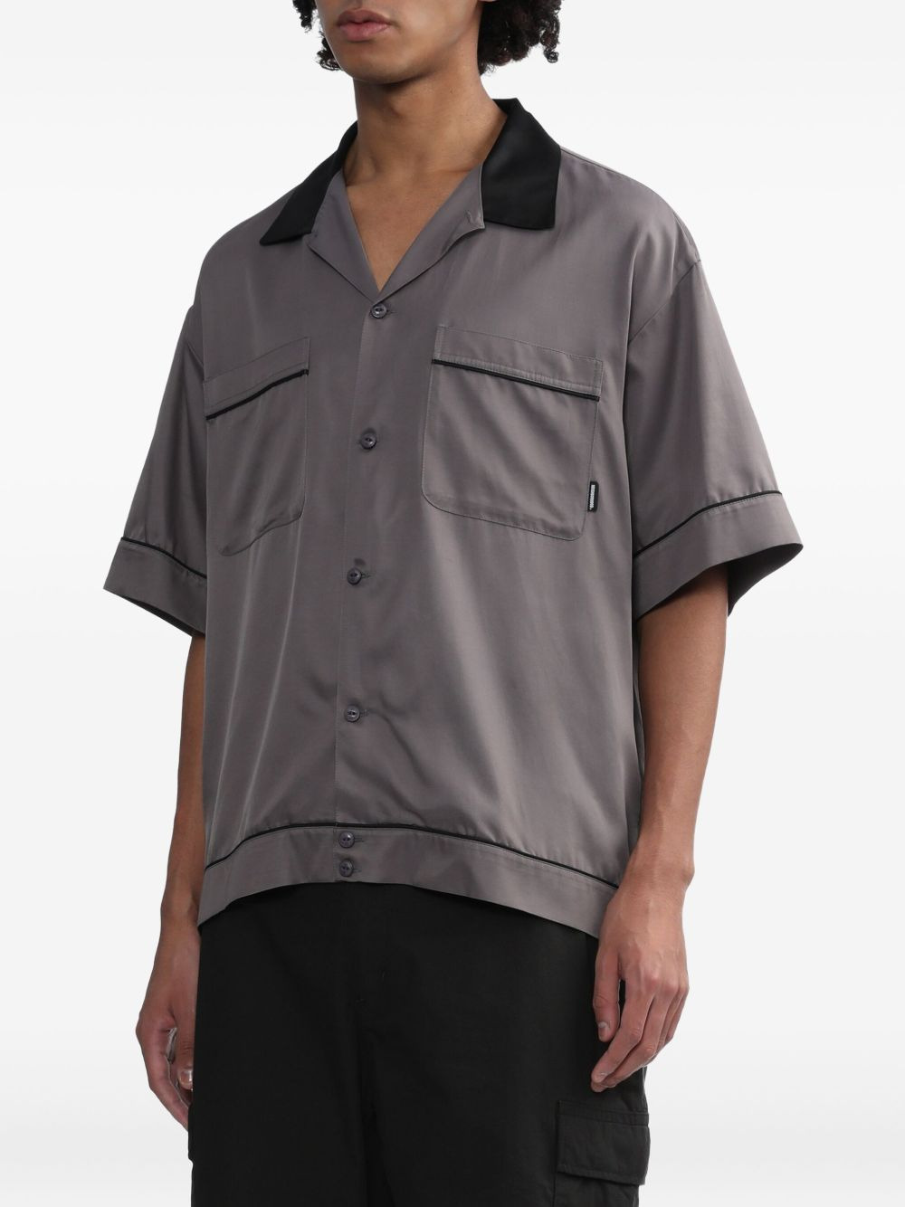 short-sleeve pocket bowling shirt - 3