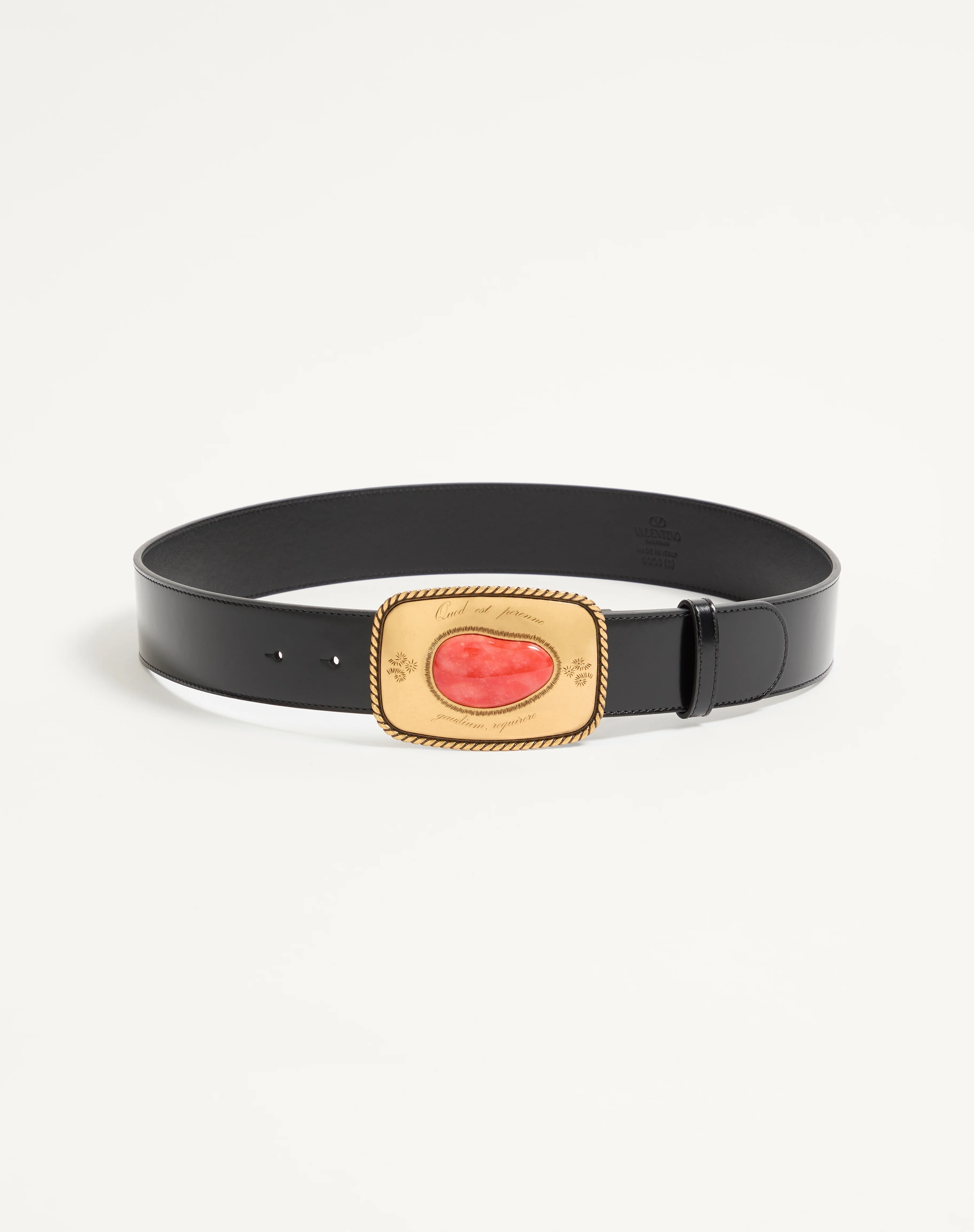 VALENTINO GARAVANI GAUDIUM BELT IN SHINY CALFSKIN 40 MM - 1