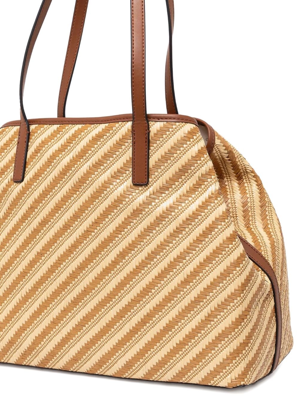 Vikki striped woven tote bag - 5