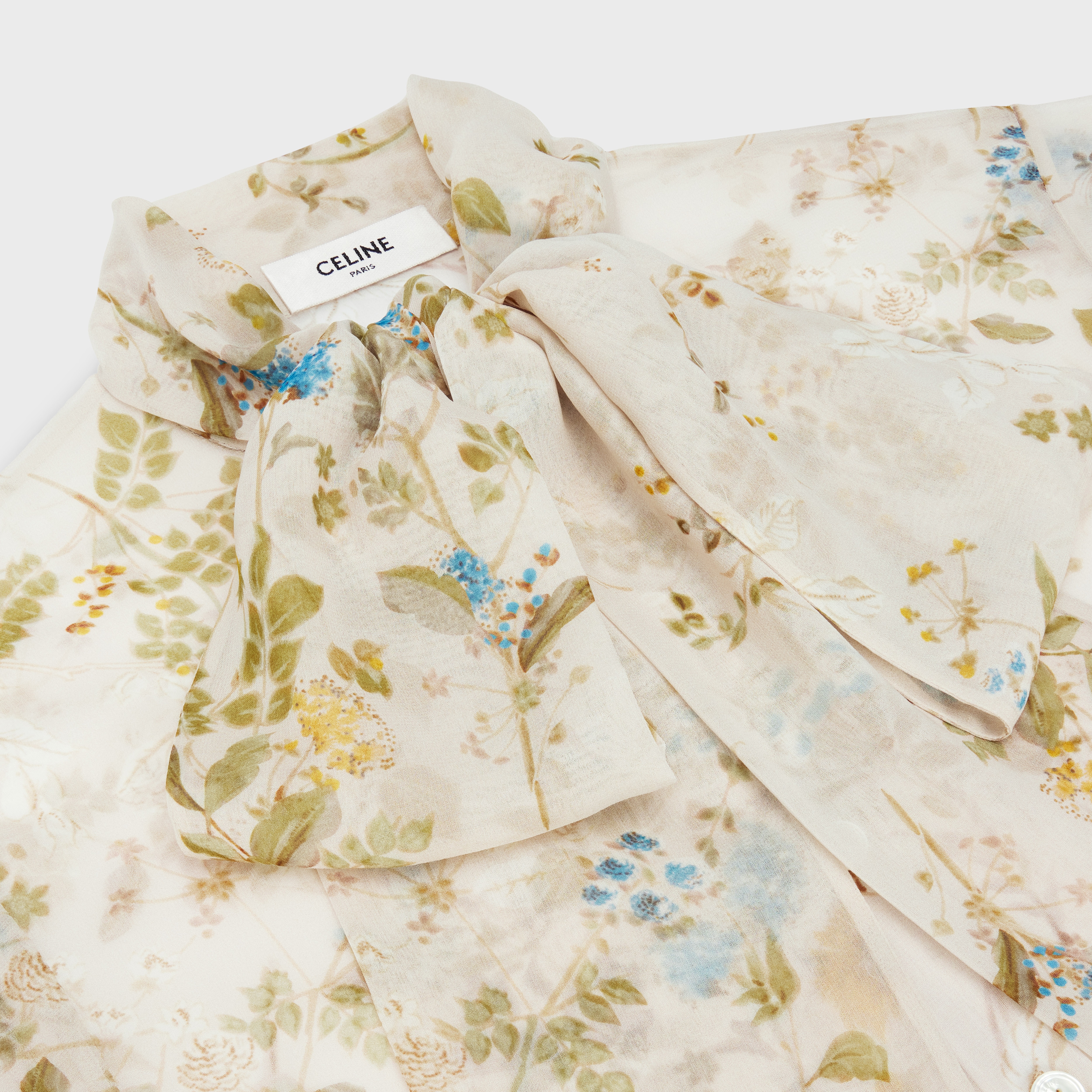 LAVALLIÈRE BLOUSE IN SILK GEORGETTE - 3
