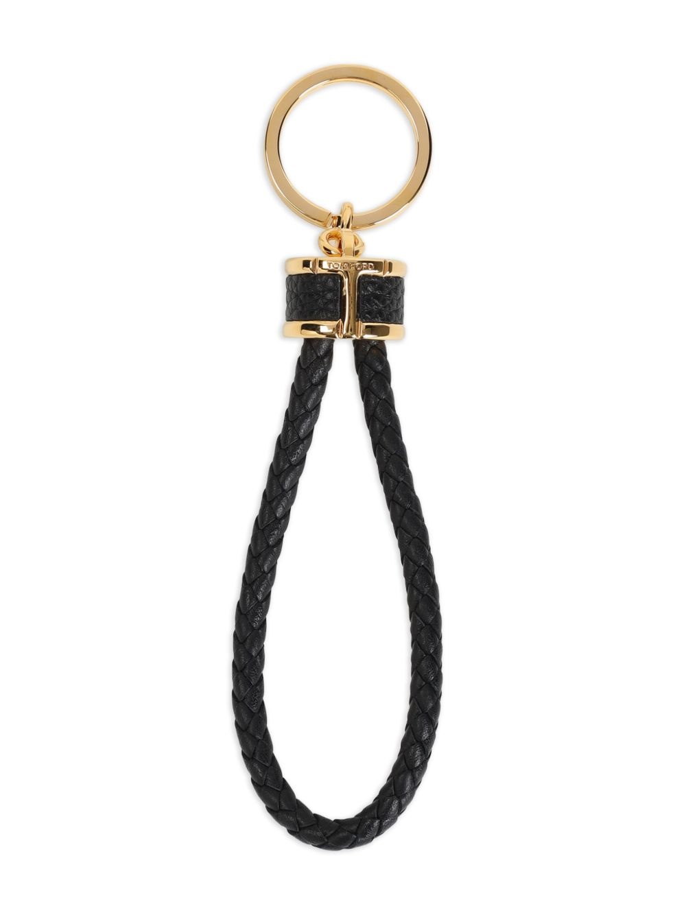 braided leather keyring - 1