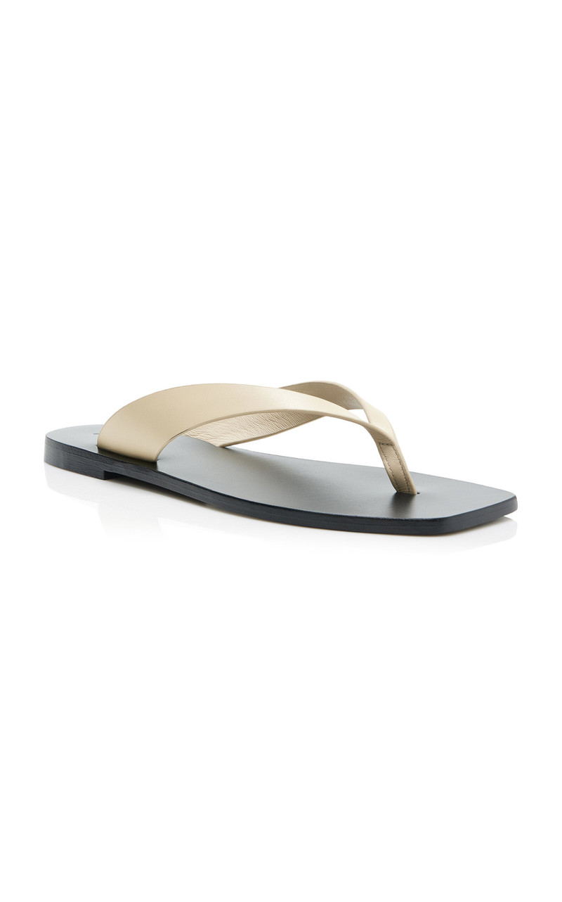 A.EMERY Kinto Leather Sandals black/white outlook