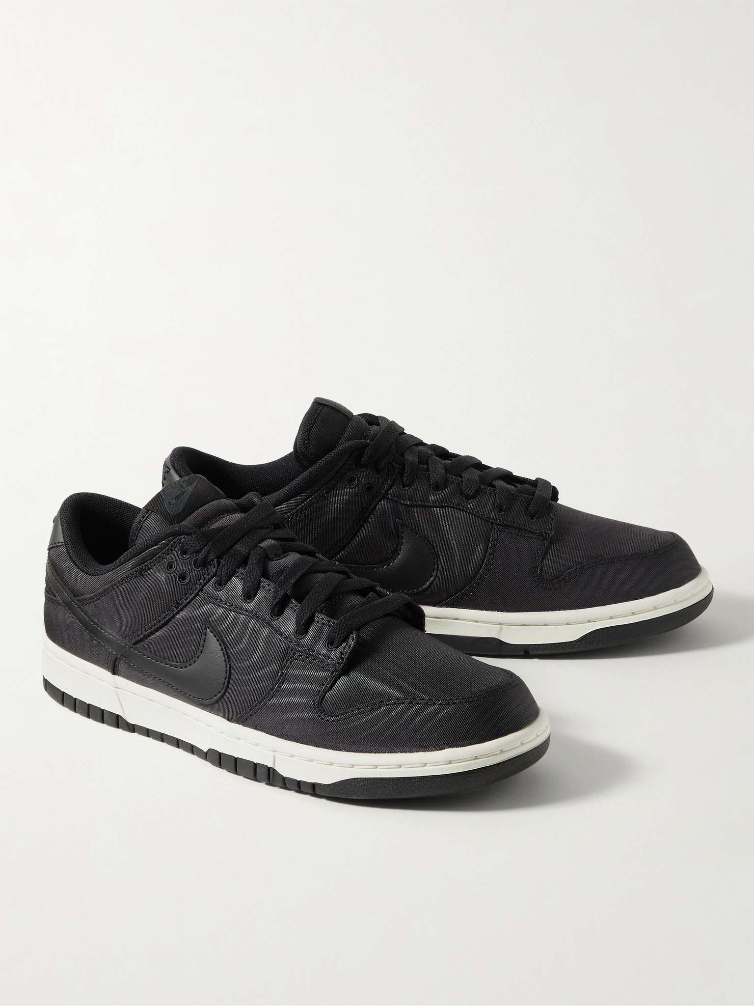 Dunk Low Retro PRM Leather-Trimmed Drill Sneakers - 4