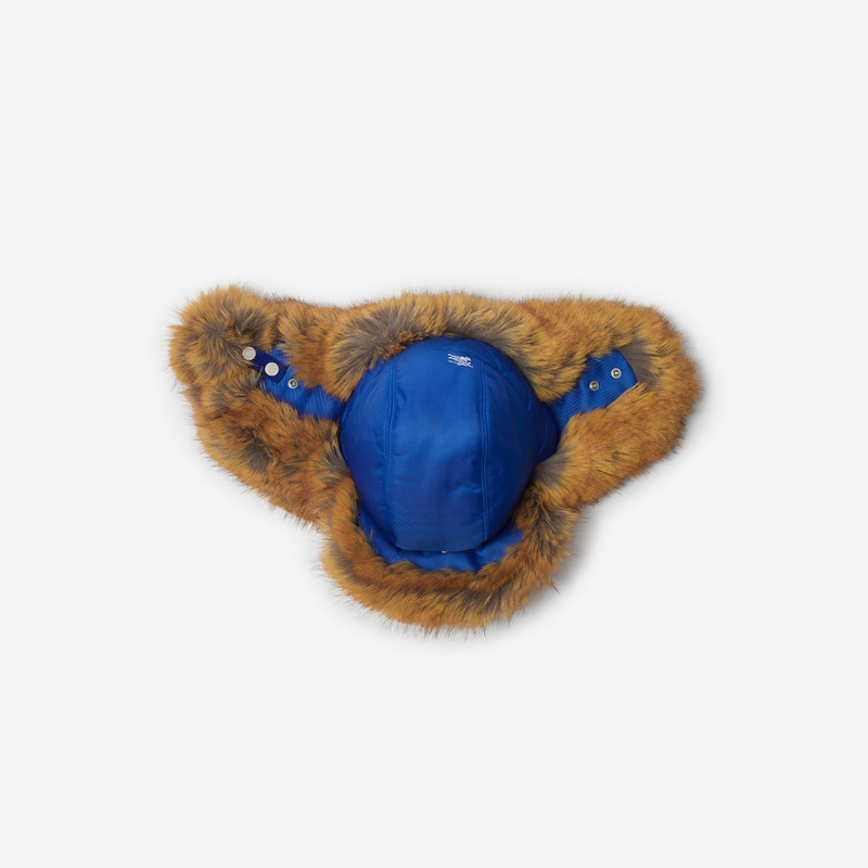 Faux Fur and Nylon Trapper Hat 5