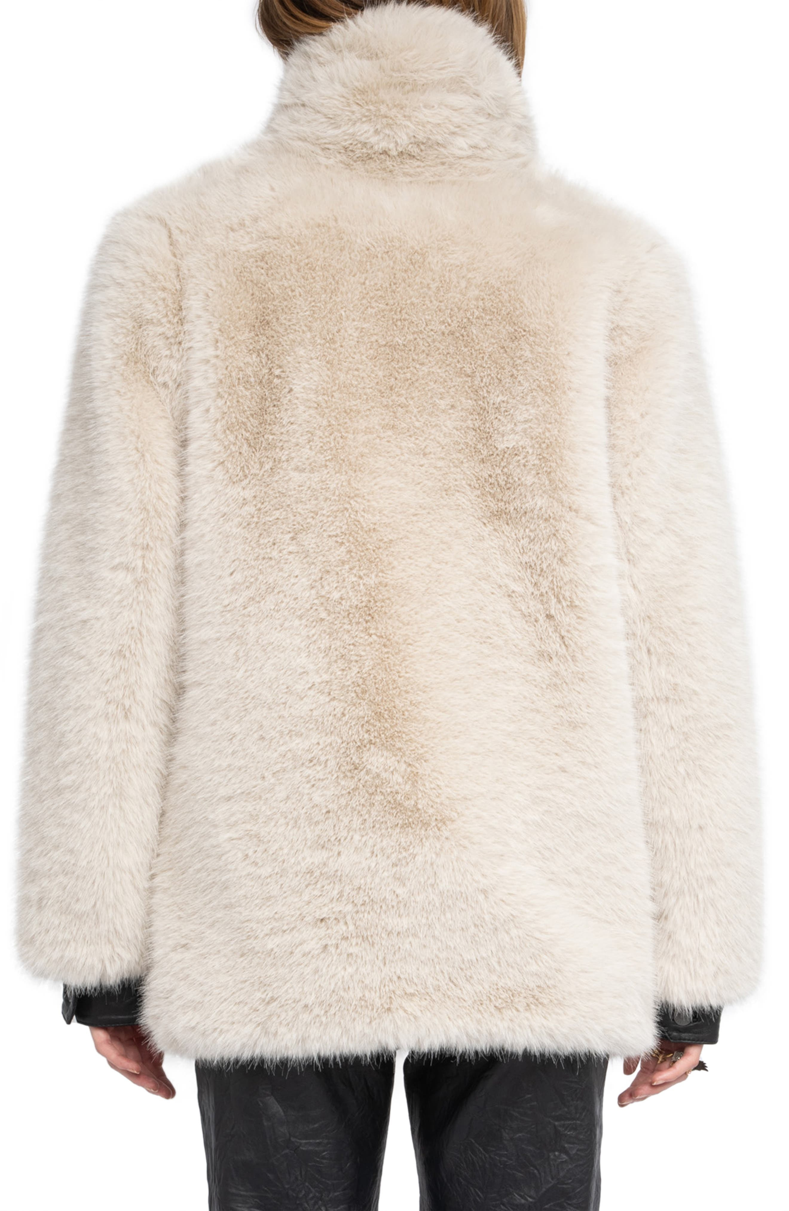 Zadig & Voltaire Fleur Faux Fur Coat in Ecru at Nordstrom - 2