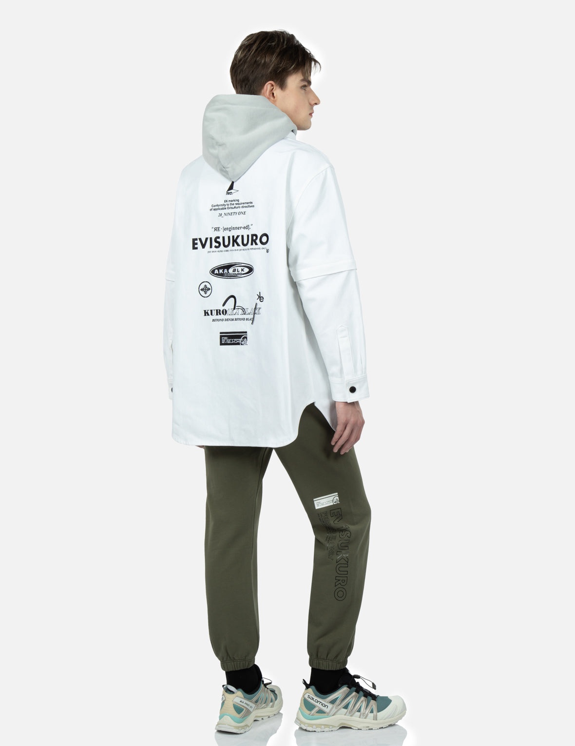 Multi Graphic Embroidery Mock 2-in-1 Jacket - 3