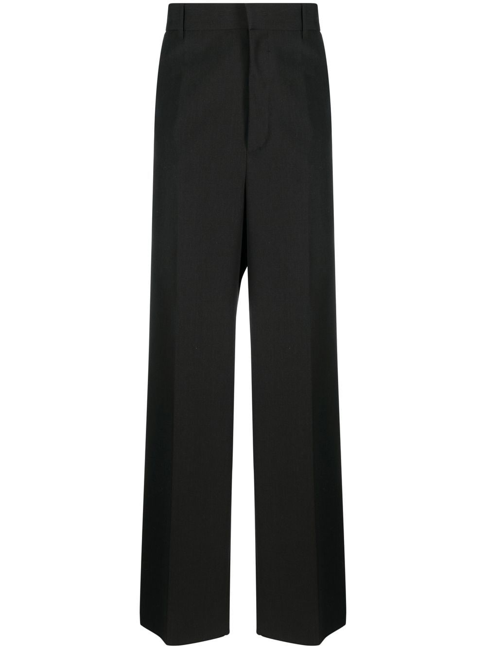 pressed crease wide-leg trousers - 1