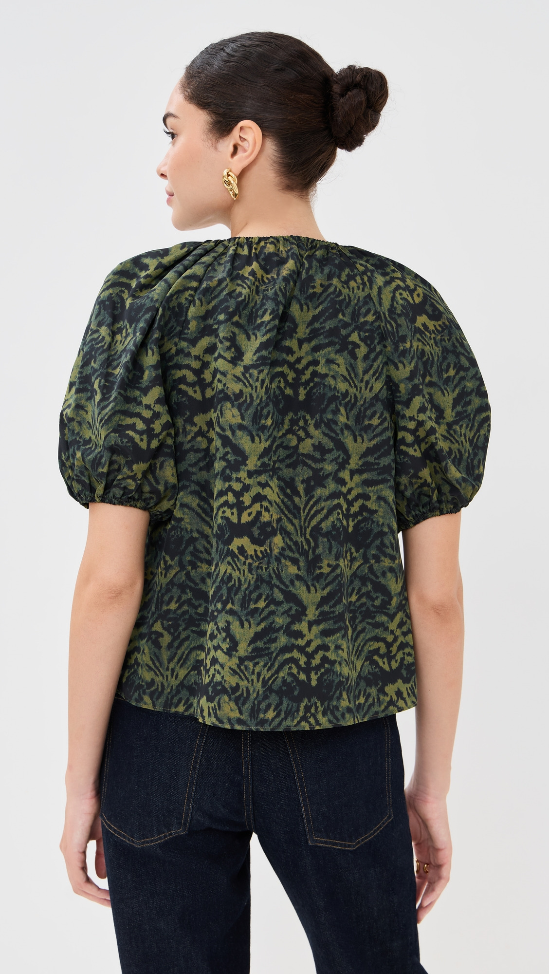 Talie Silk Short Sleeve Blouse - 2