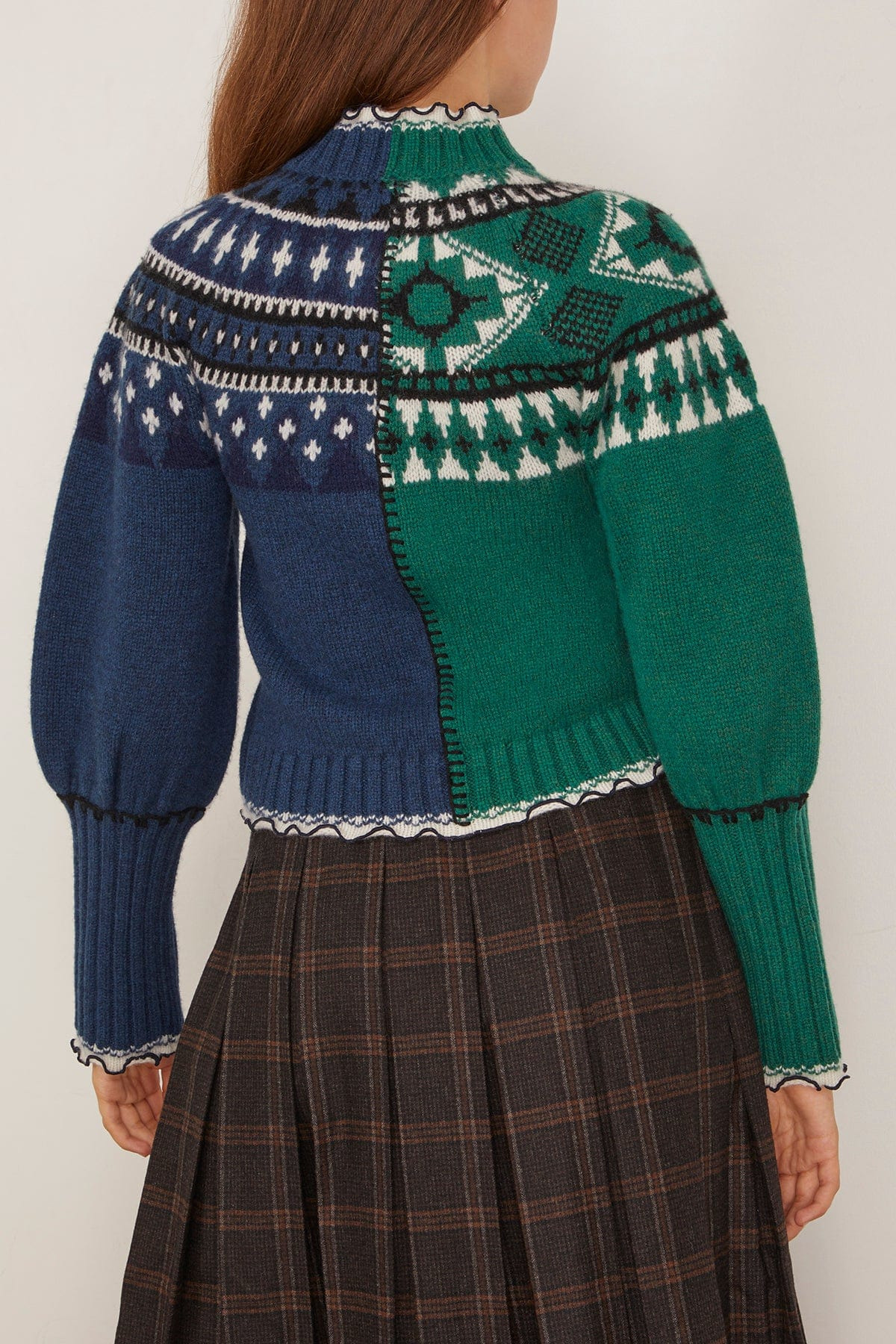 Linea Fair Isle Zip Front Cardigan in Multi - 4