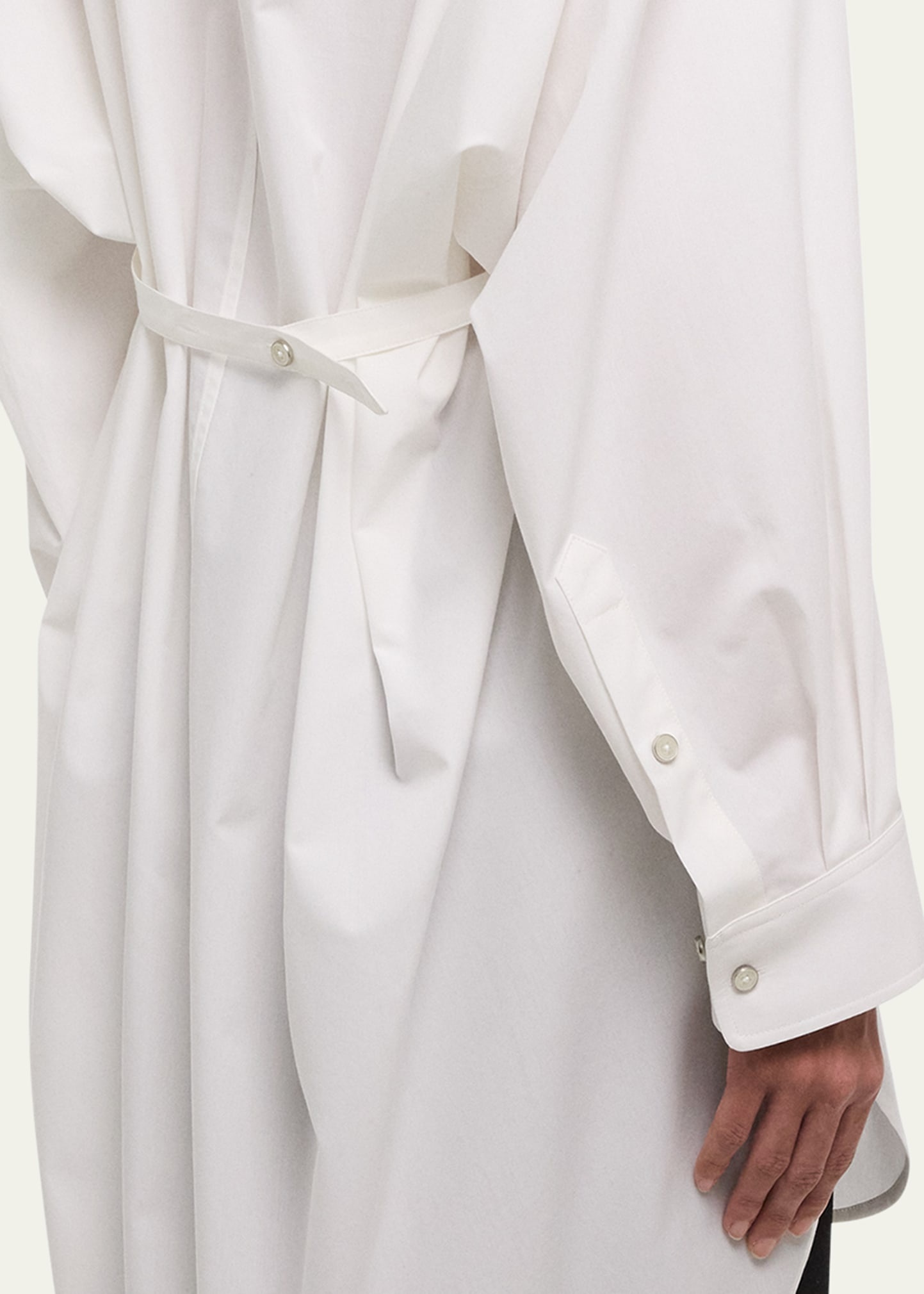 Long-Sleeve Cotton Shirtdress - 5