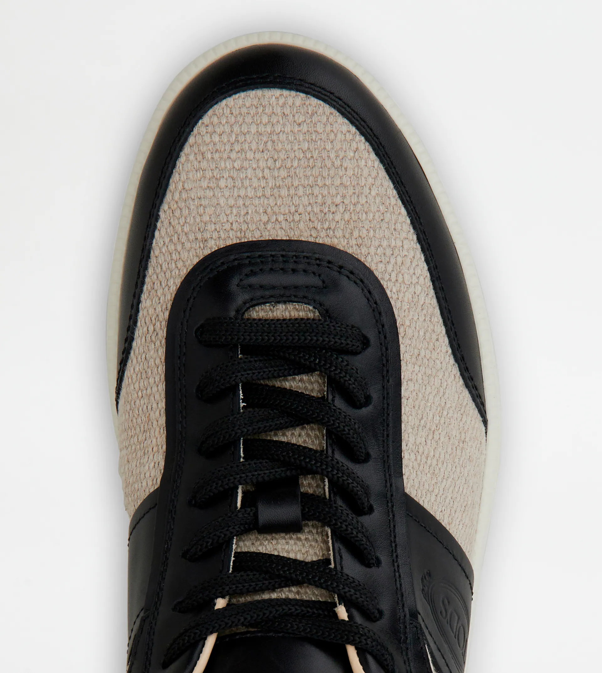 TOD'S TABS SNEAKERS IN LEATHER - BLACK - 3