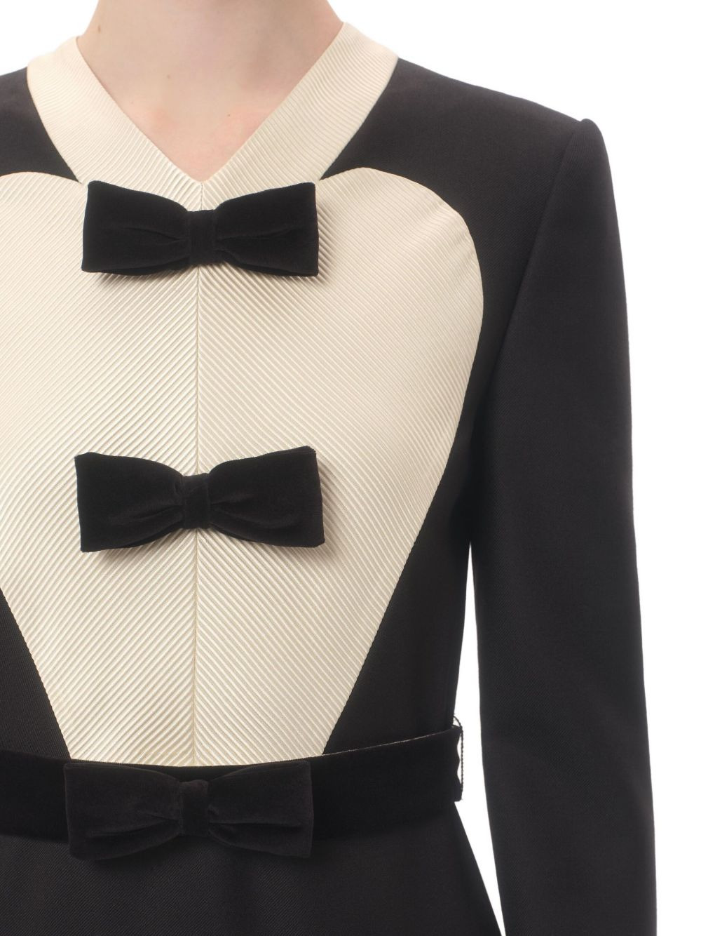bow-detail midi dress - 4