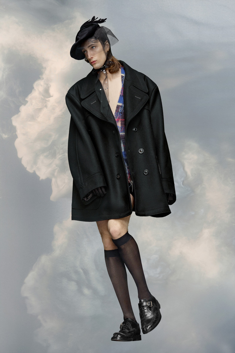 Maison Margiela Oversized caban coat outlook