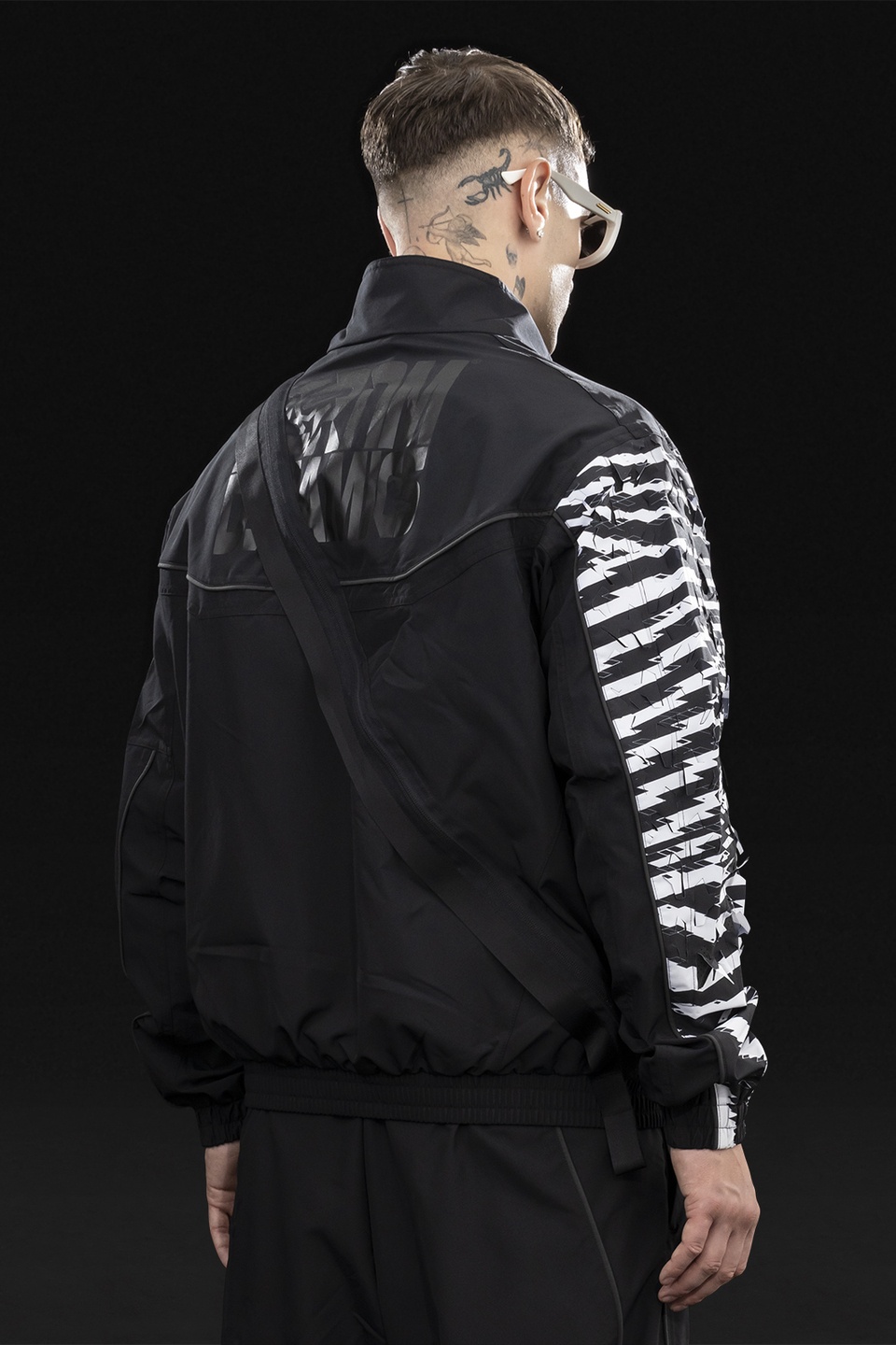 GGG-J2-011 Nike® Acronym® Track Jacket Woven Black/Black/White/Black - 5