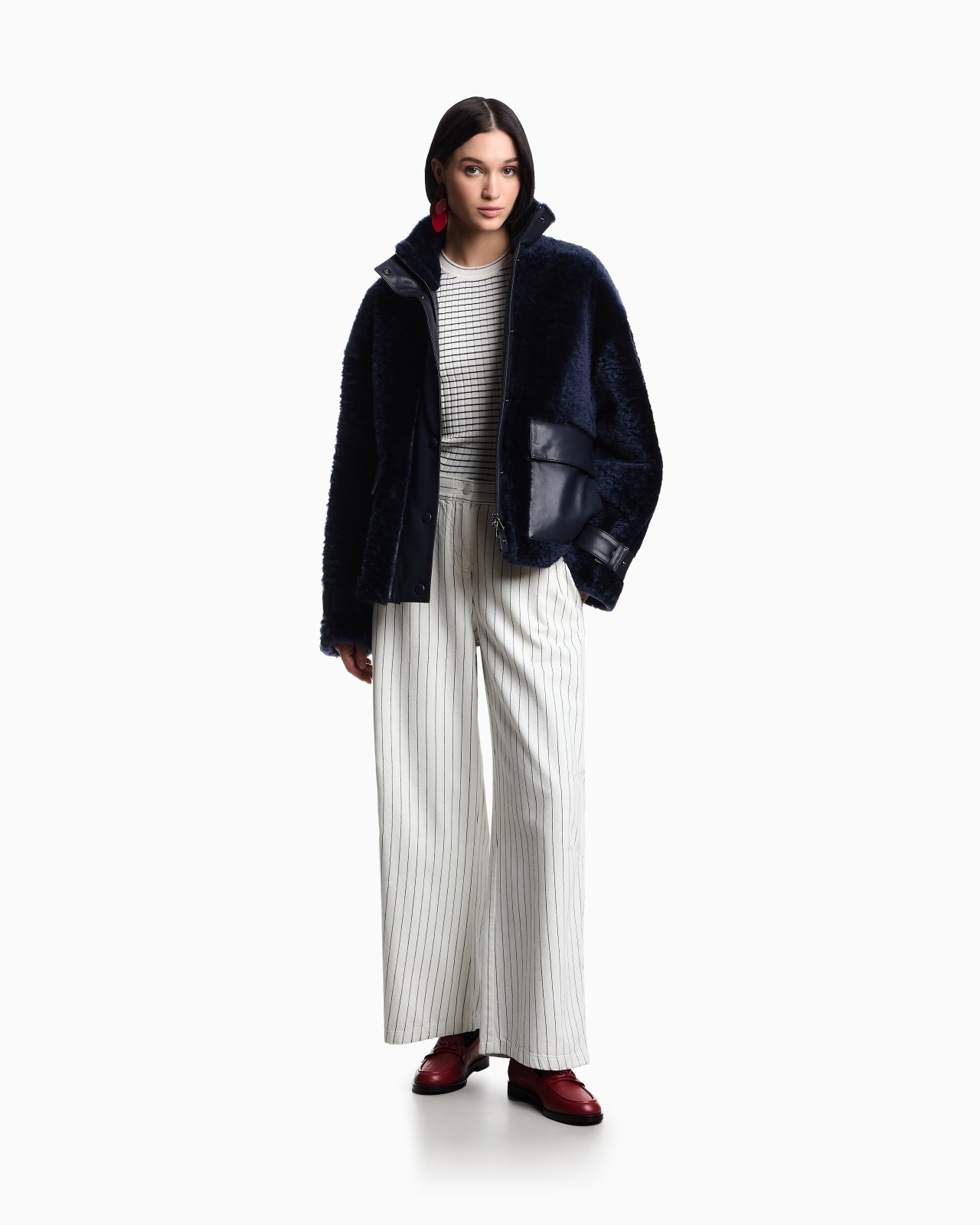 GARMENT-DYED STRIPED BULL TROUSERS - 2