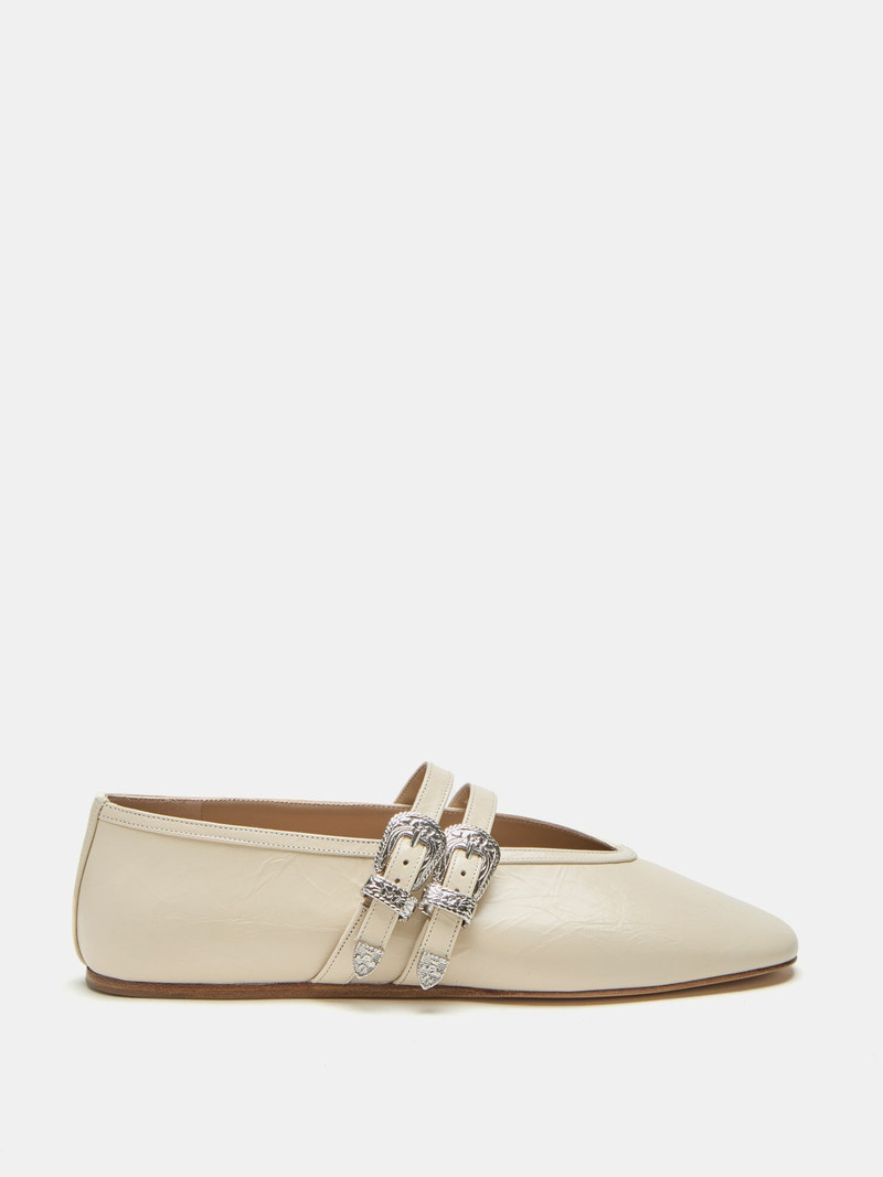 Ballet Claudia Slipper / Ecru Naplack Leather 1