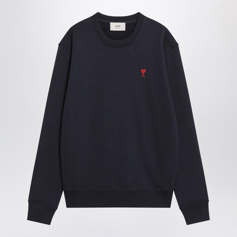 Ami Paris Ami De Coeur Navy Blue Sweatshirt Men - 1
