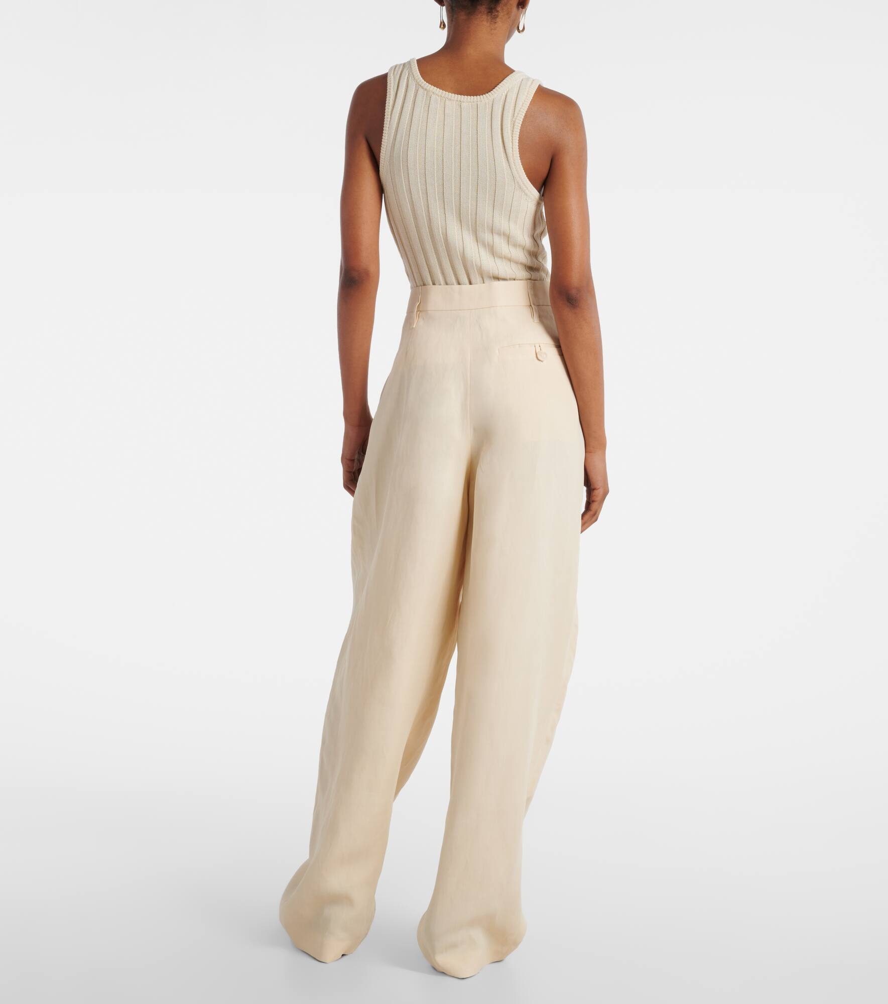 High-rise wide-leg pants - 3