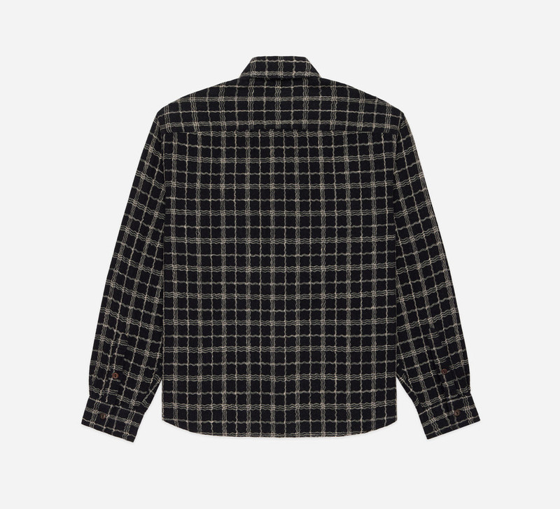 3sixteen Utility Shirt - Black/Ecru Wavy Check outlook
