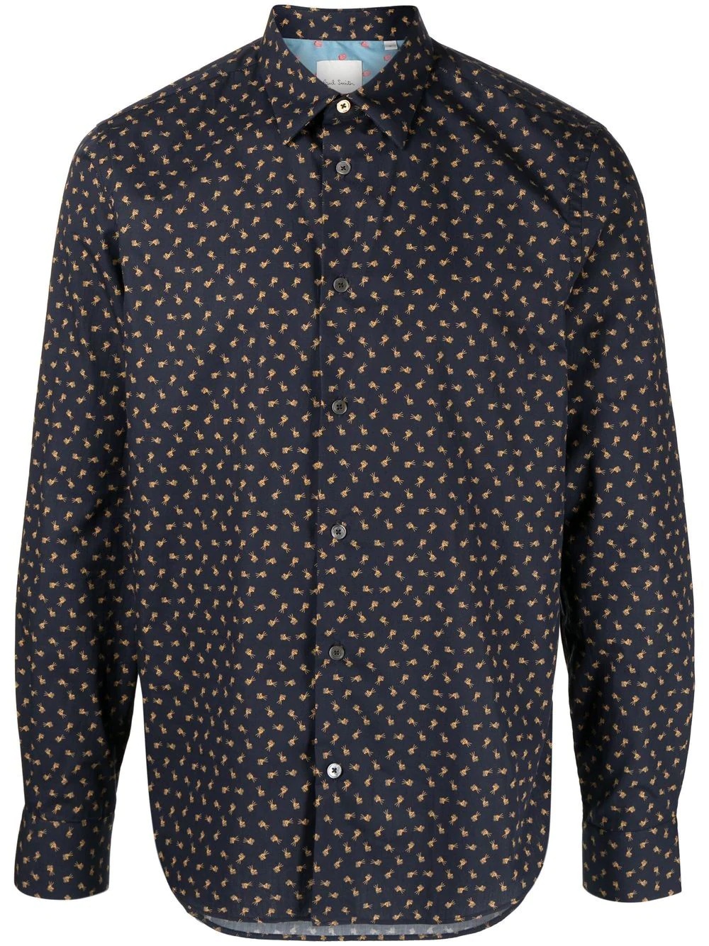 camera-print long-sleeve shirt - 1