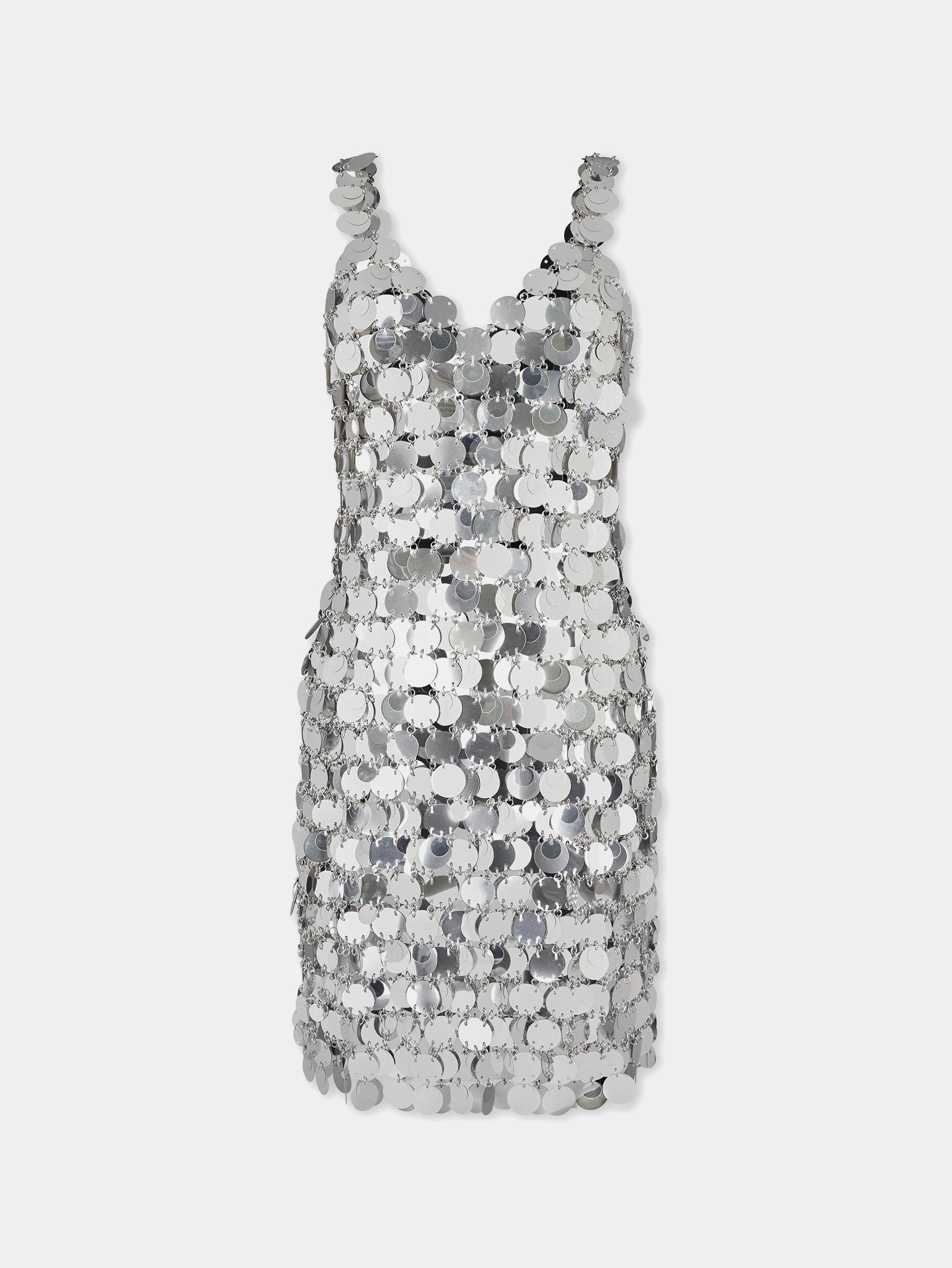 SILVER SPARKLE DISCS DRESS - 1