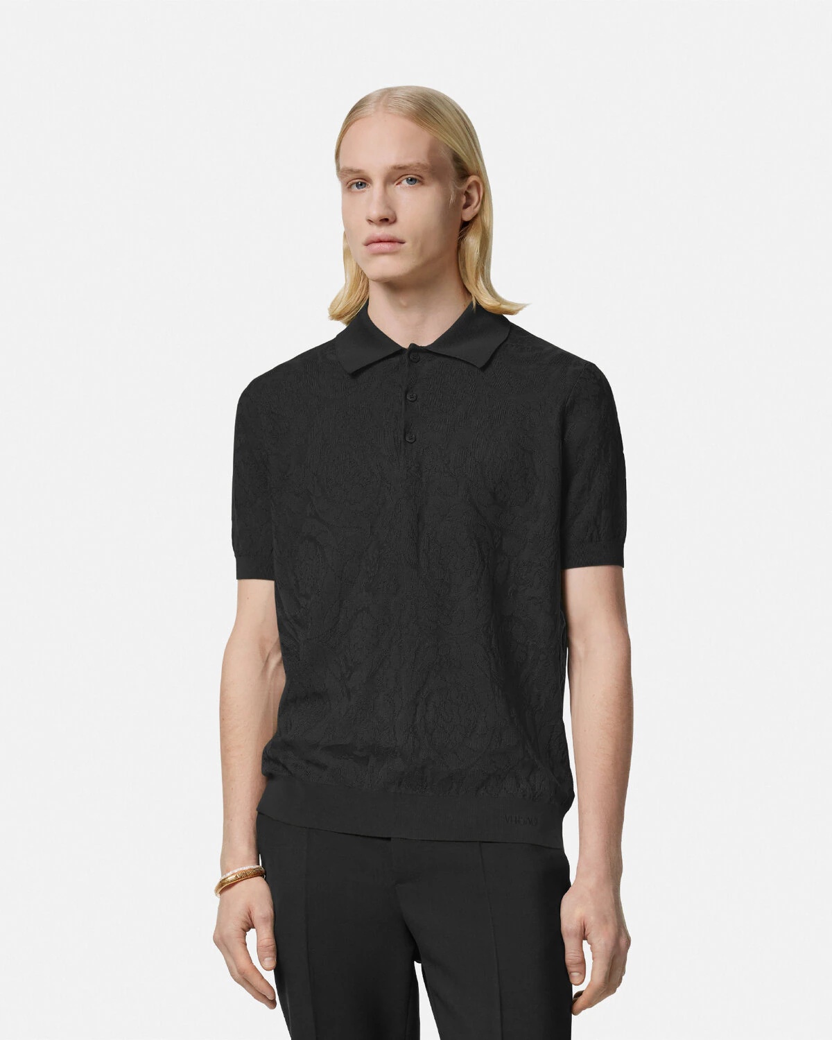 Barocco Knit Polo Shirt - 4