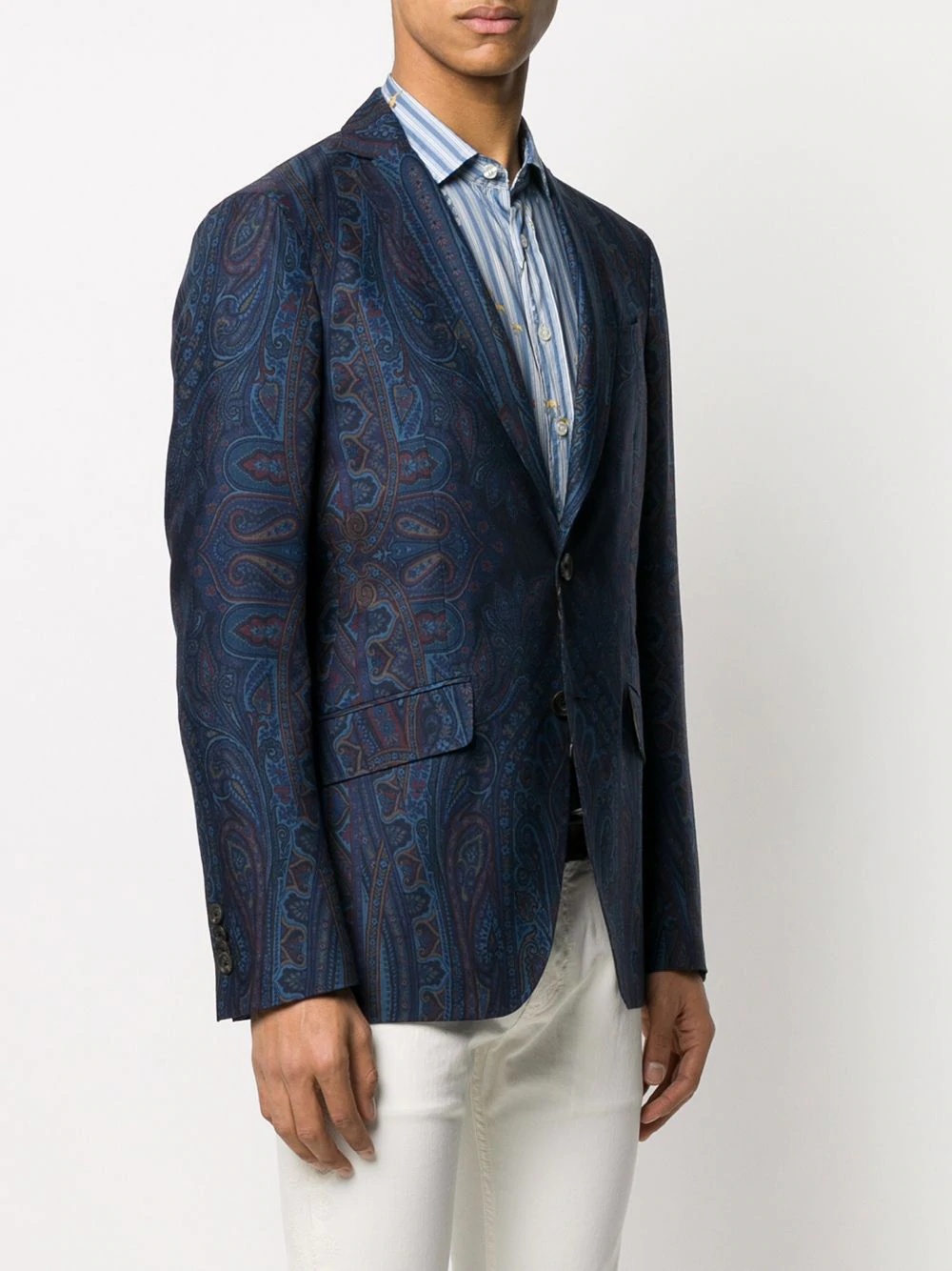 paisley print blazer - 3