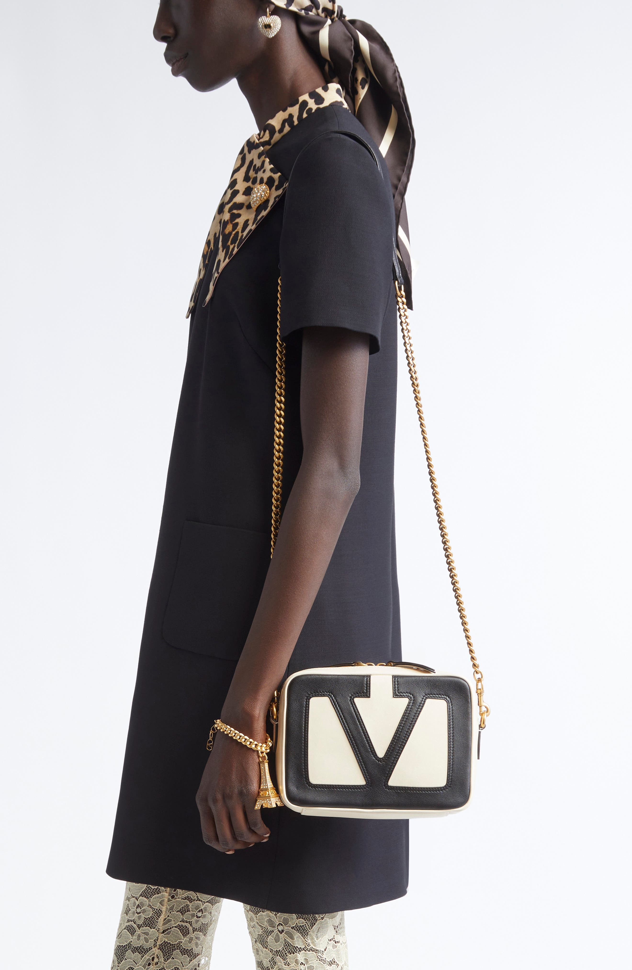 Valentino Garavani Viva Superstar Lambskin Leather Crossbody Bag in Butter White/Nero at Nordstrom - 2