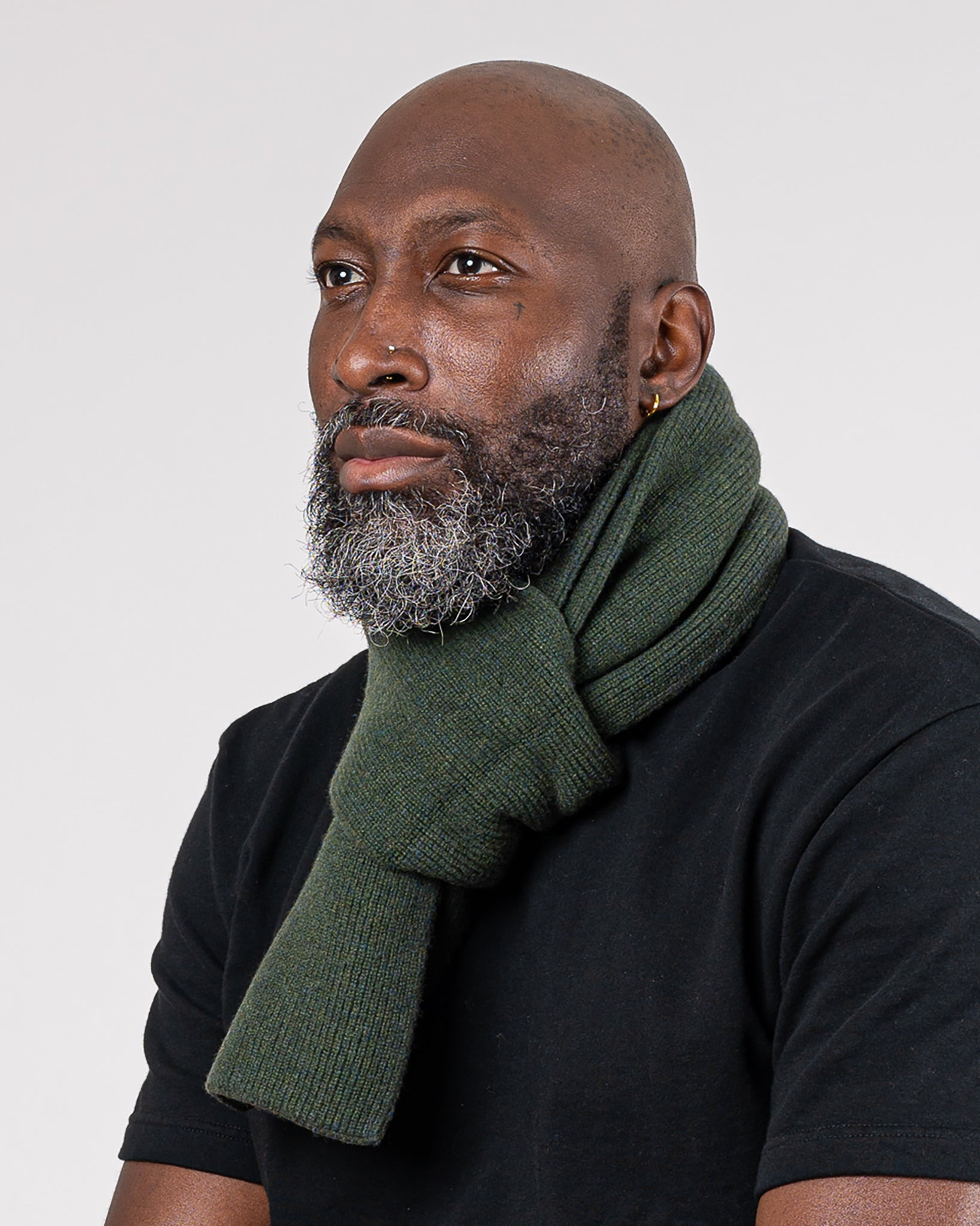 ROT-5128-DGRN ROTOTO - Merino Lambswool Scarf - Dark Green - 2