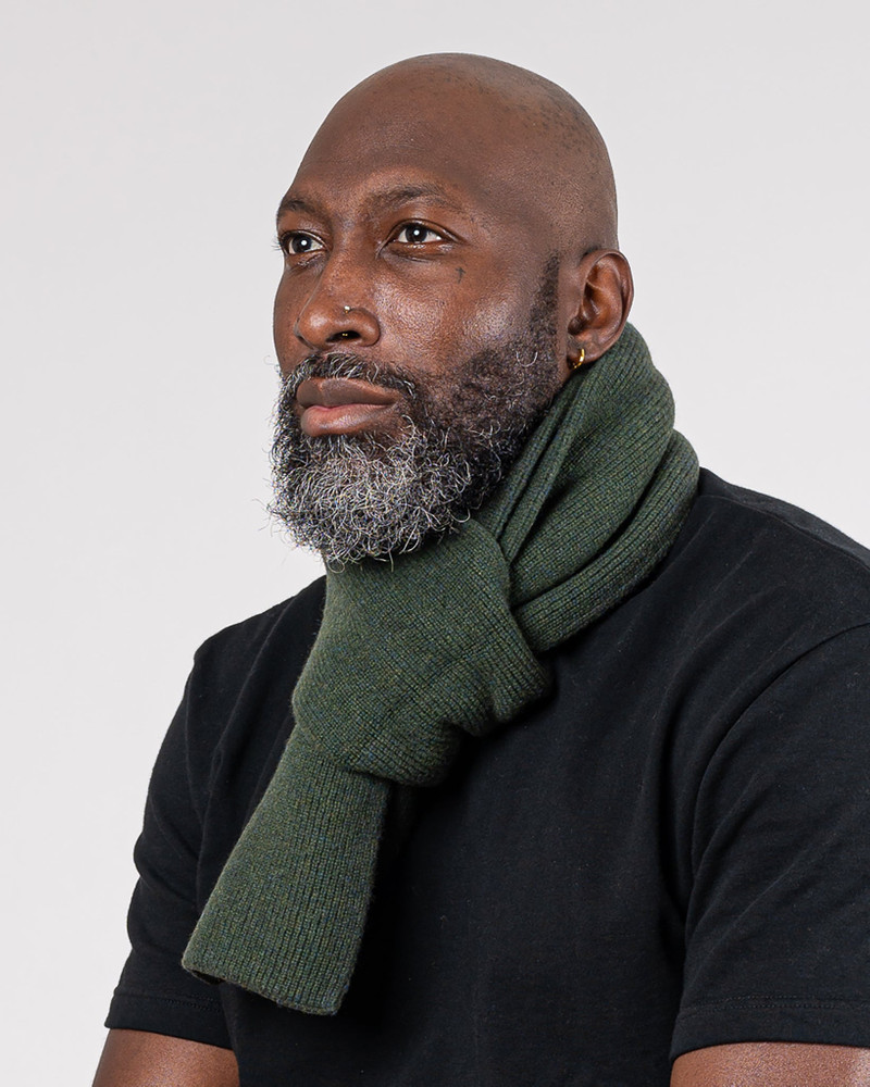 Iron Heart ROT-5128-DGRN ROTOTO - Merino Lambswool Scarf - Dark Green outlook